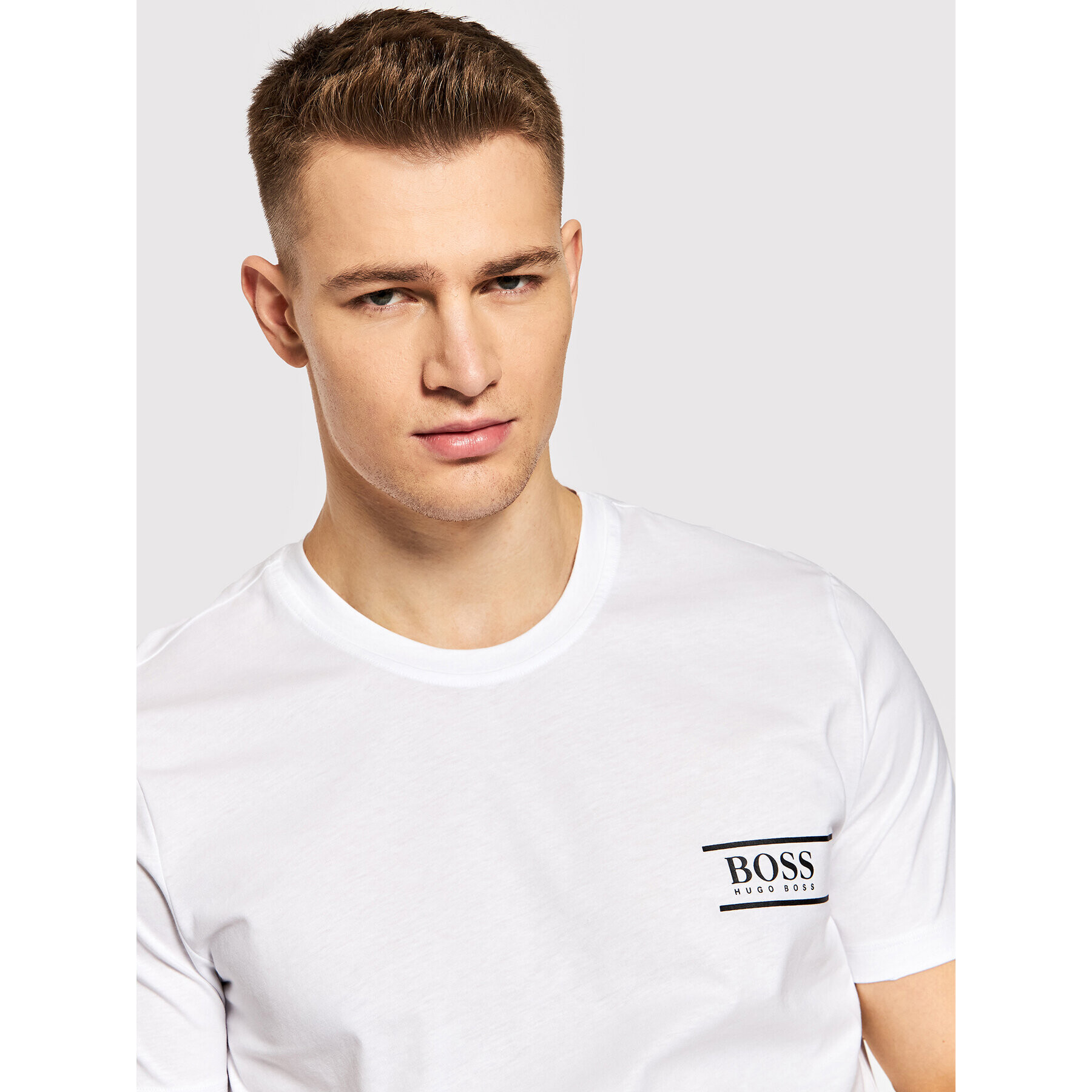 Boss Тишърт Rn 24 50426319 Бял Relaxed Fit - Pepit.bg