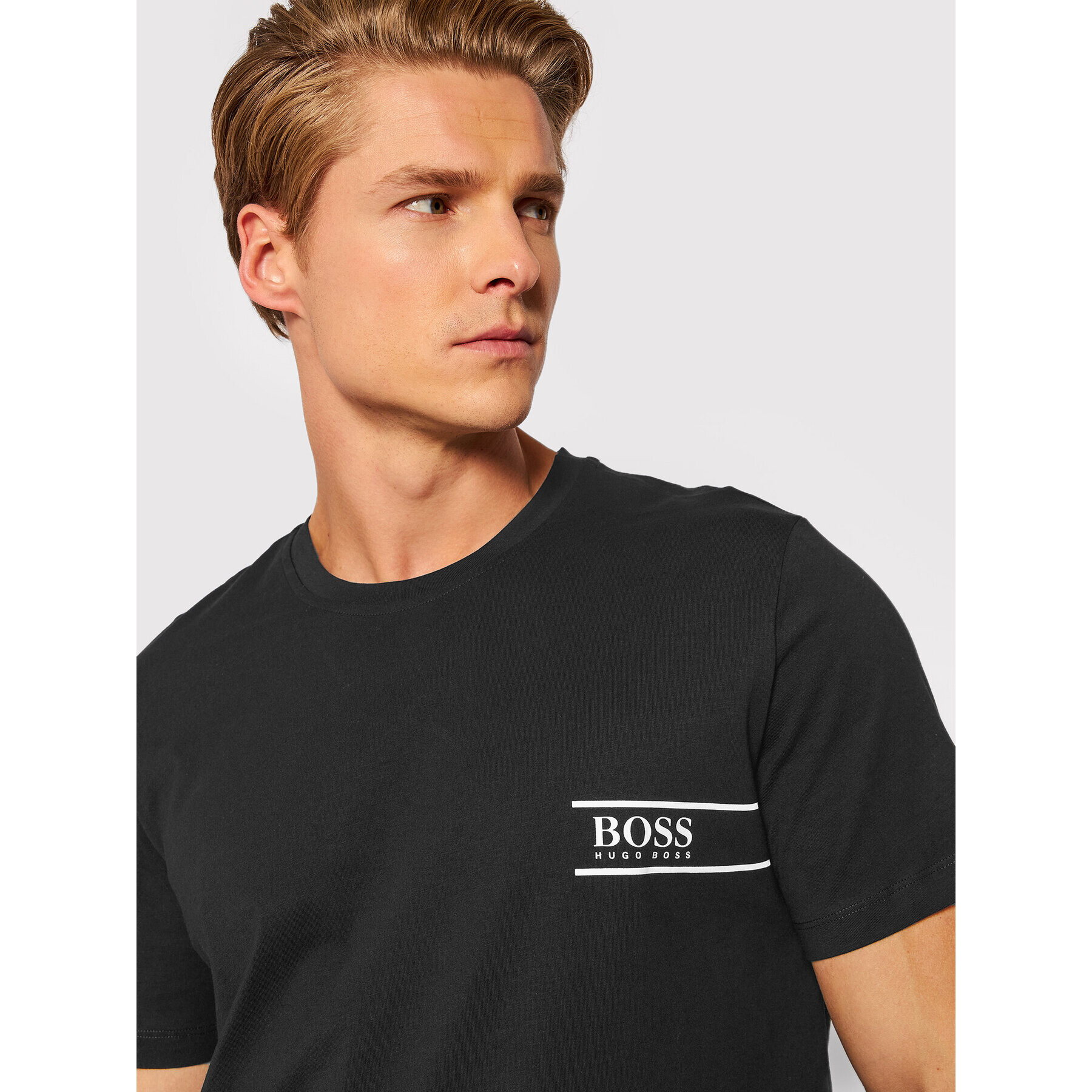 Boss Тишърт Rn 24 50426319 Черен Relaxed Fit - Pepit.bg