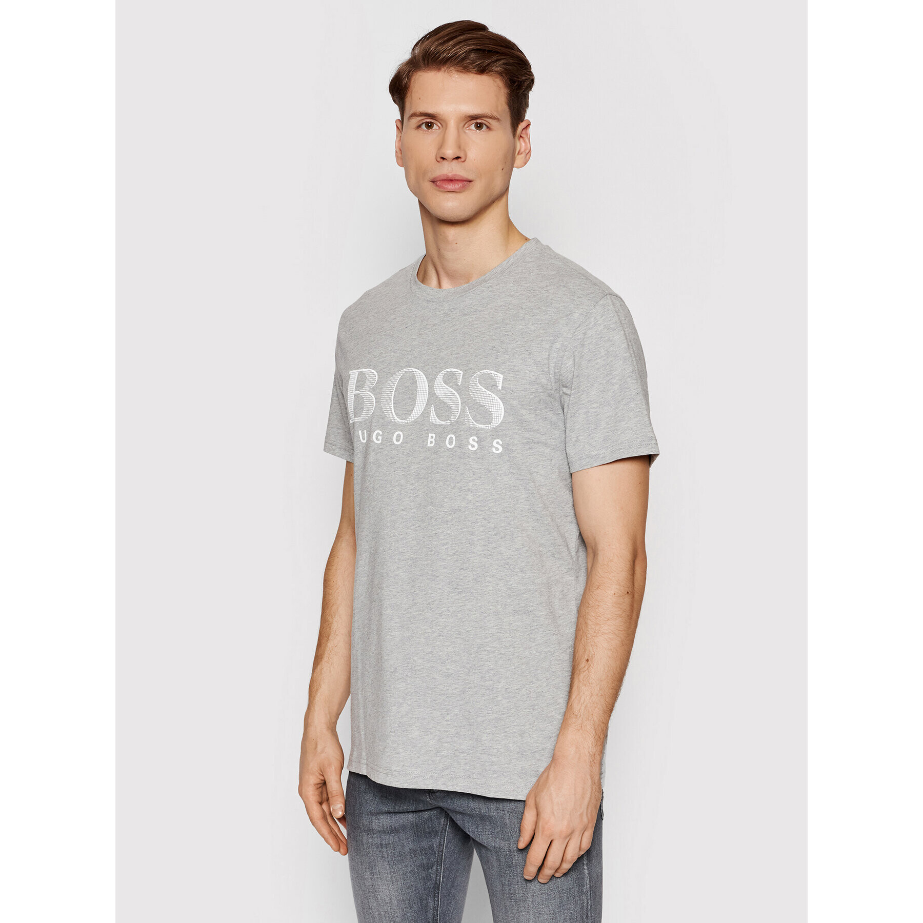 Boss Тишърт Rn 50407774 Сив Relaxed Fit - Pepit.bg