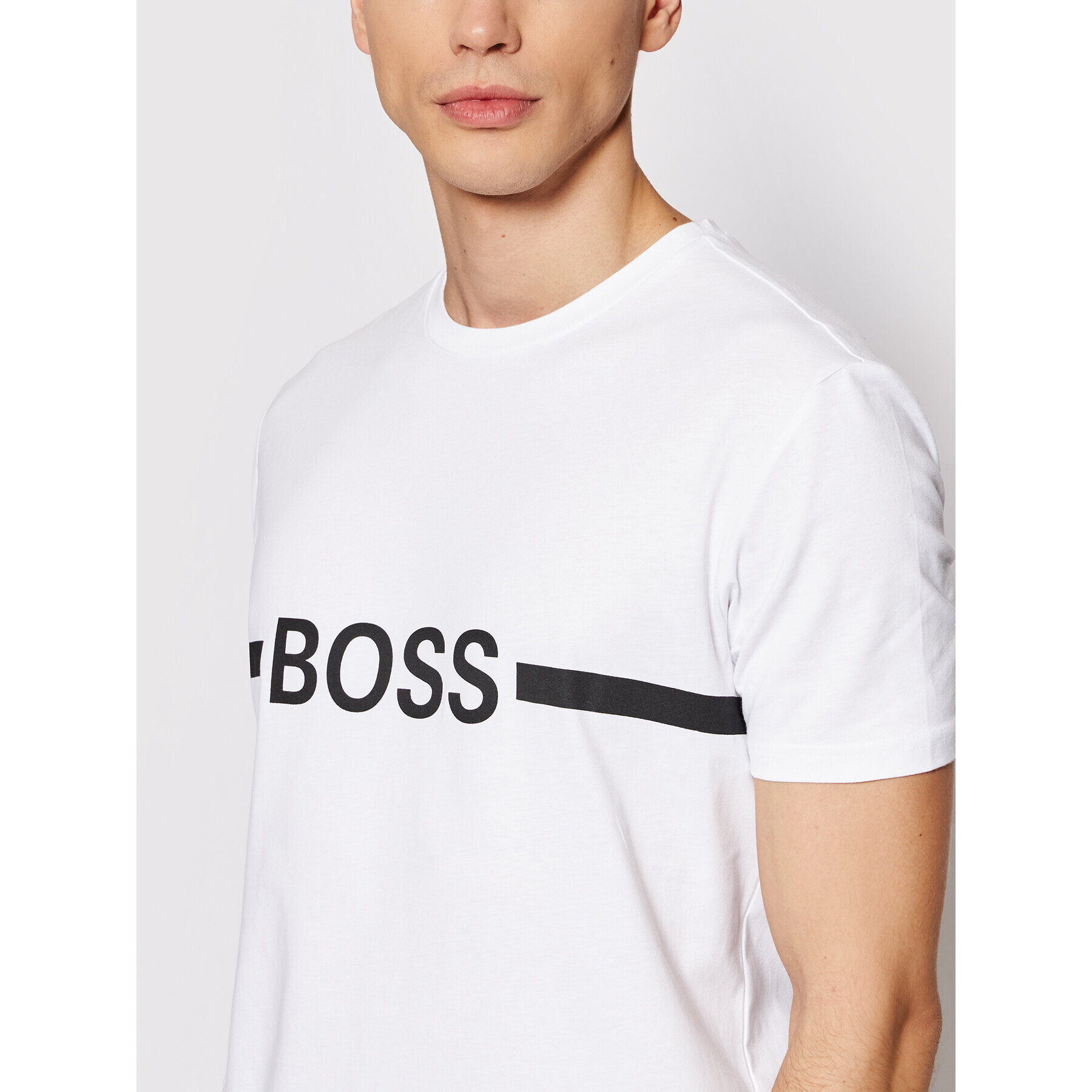 Boss Тишърт Rn 50437367 Бял Slim Fit - Pepit.bg