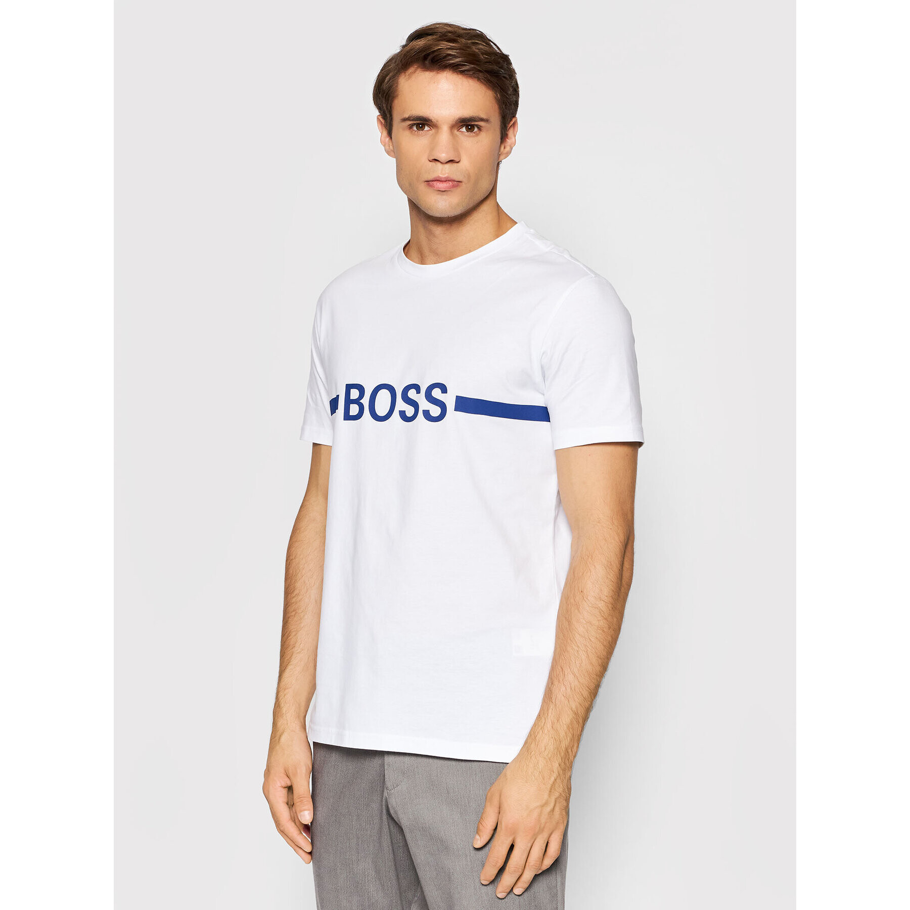 Boss Тишърт Rn 50437367 Бял Slim Fit - Pepit.bg