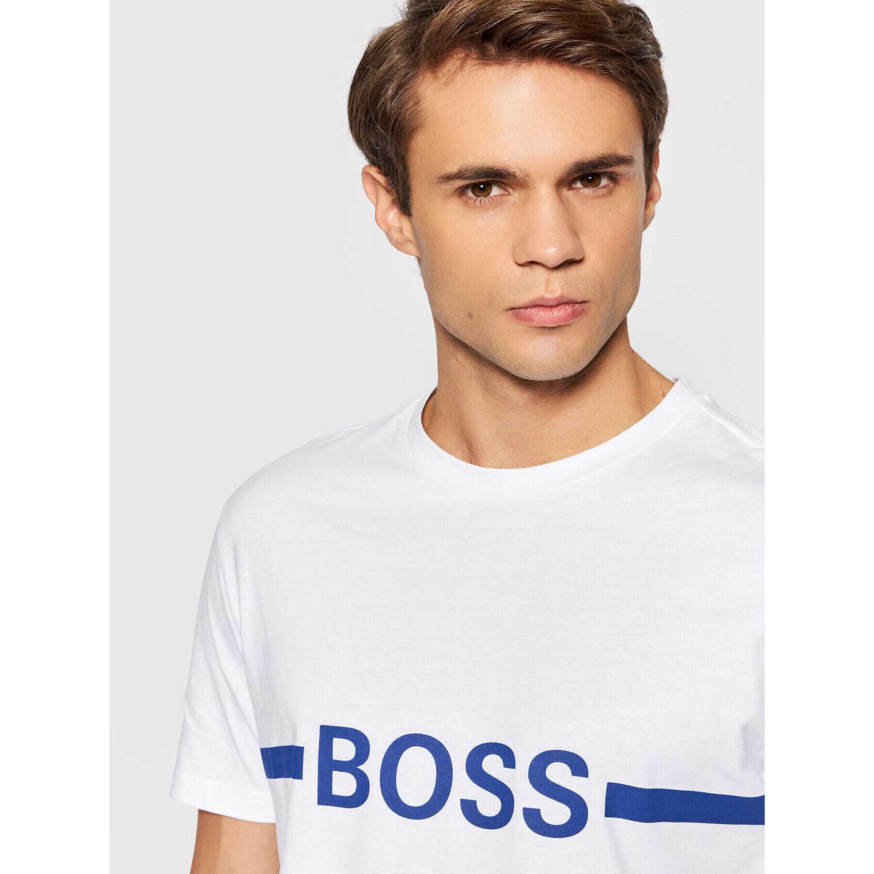 Boss Тишърт Rn 50437367 Бял Slim Fit - Pepit.bg