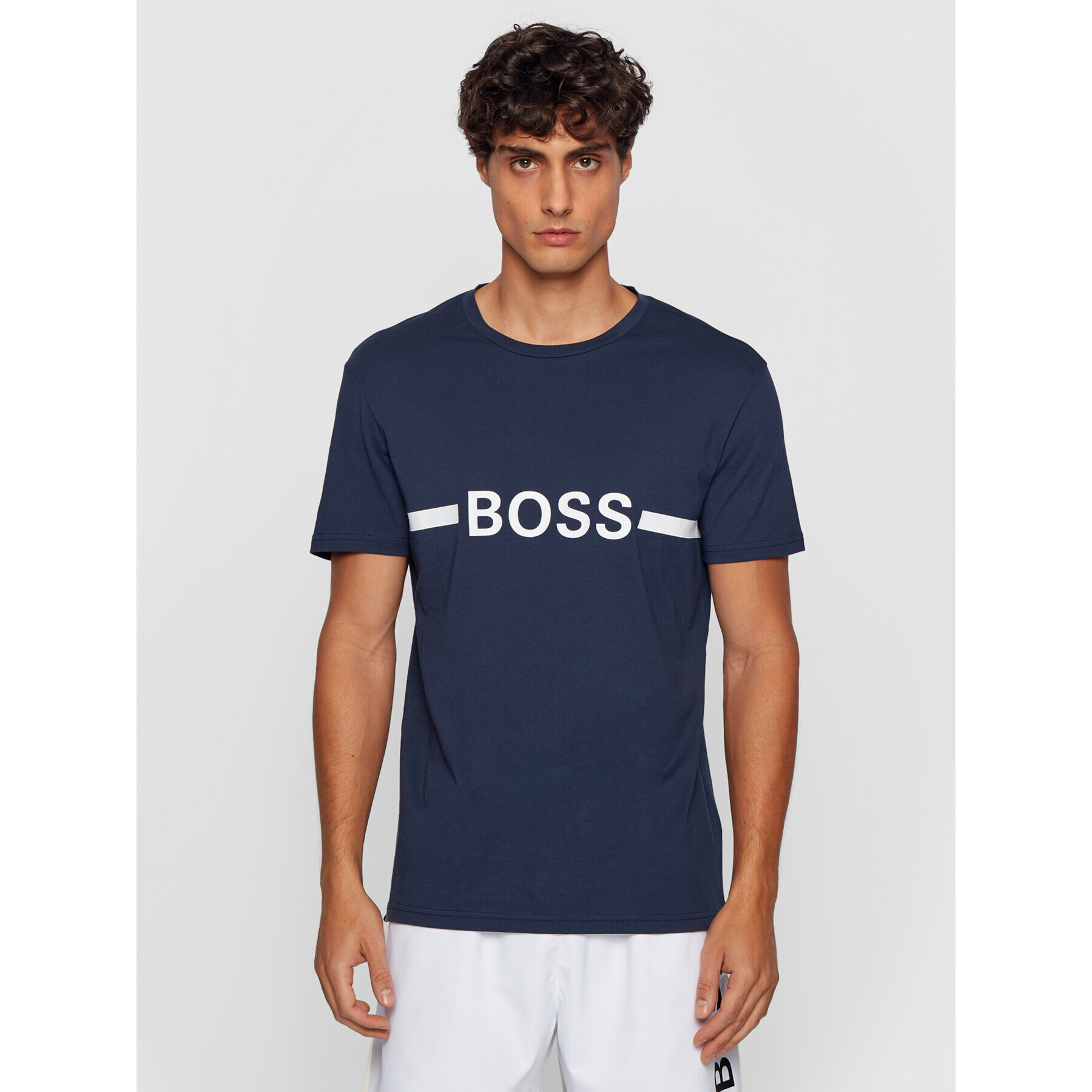 Boss Тишърт 50437367 Тъмносин Slim Fit - Pepit.bg