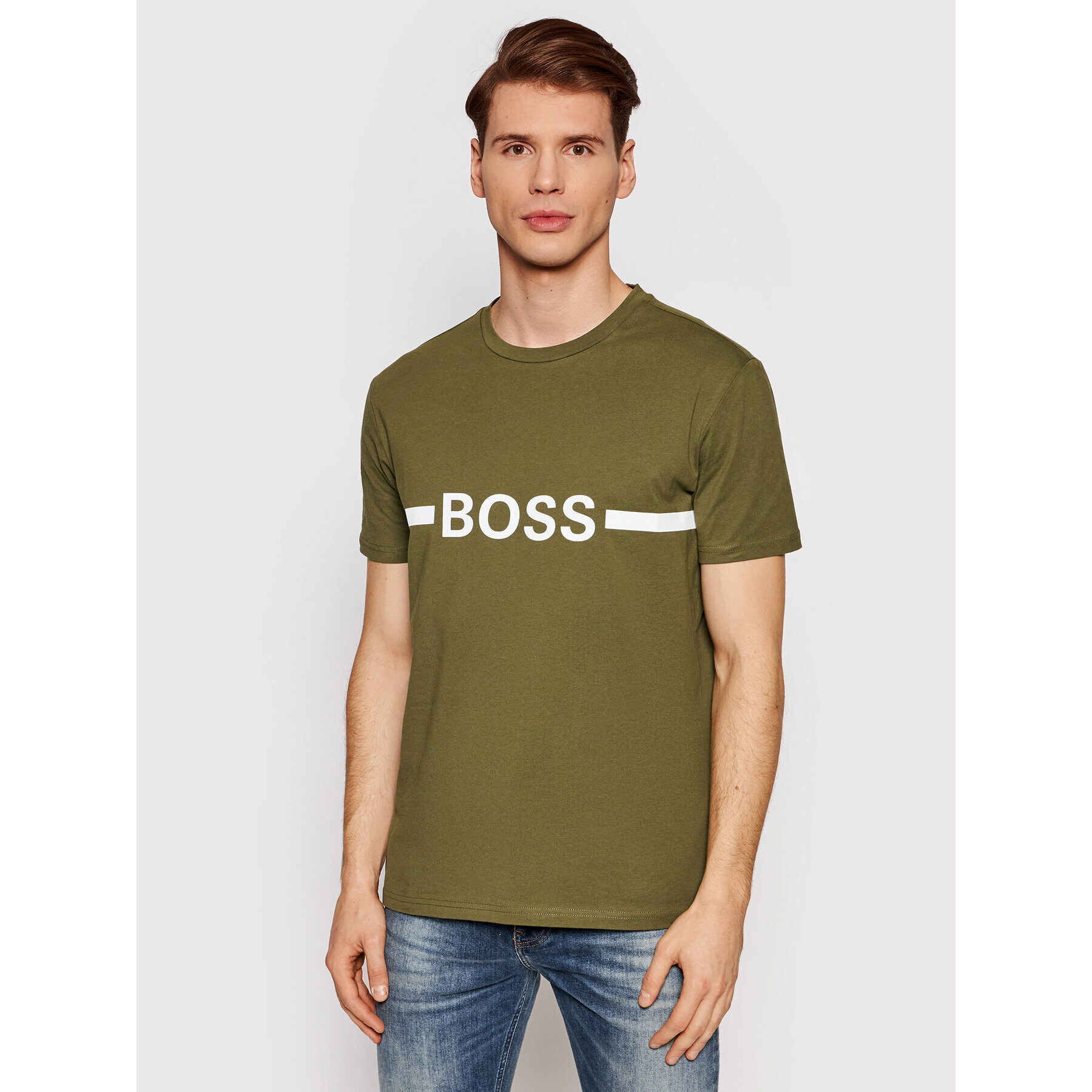 Boss Тишърт Rn 50437367 Зелен Slim Fit - Pepit.bg