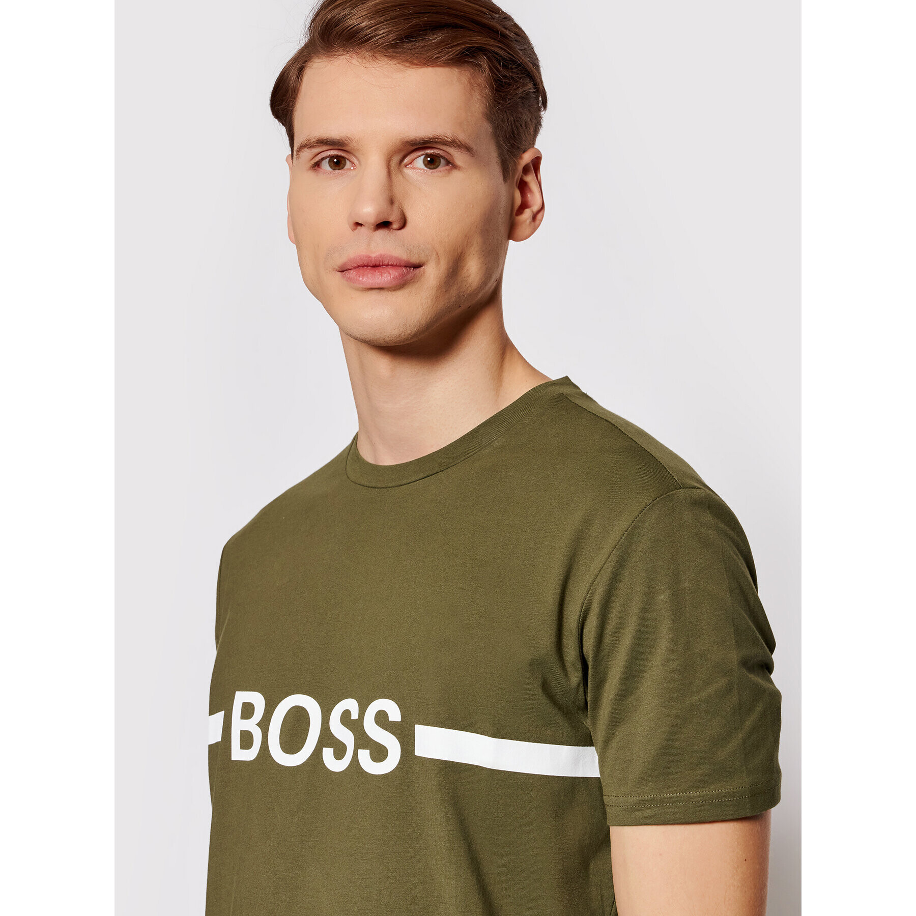 Boss Тишърт Rn 50437367 Зелен Slim Fit - Pepit.bg