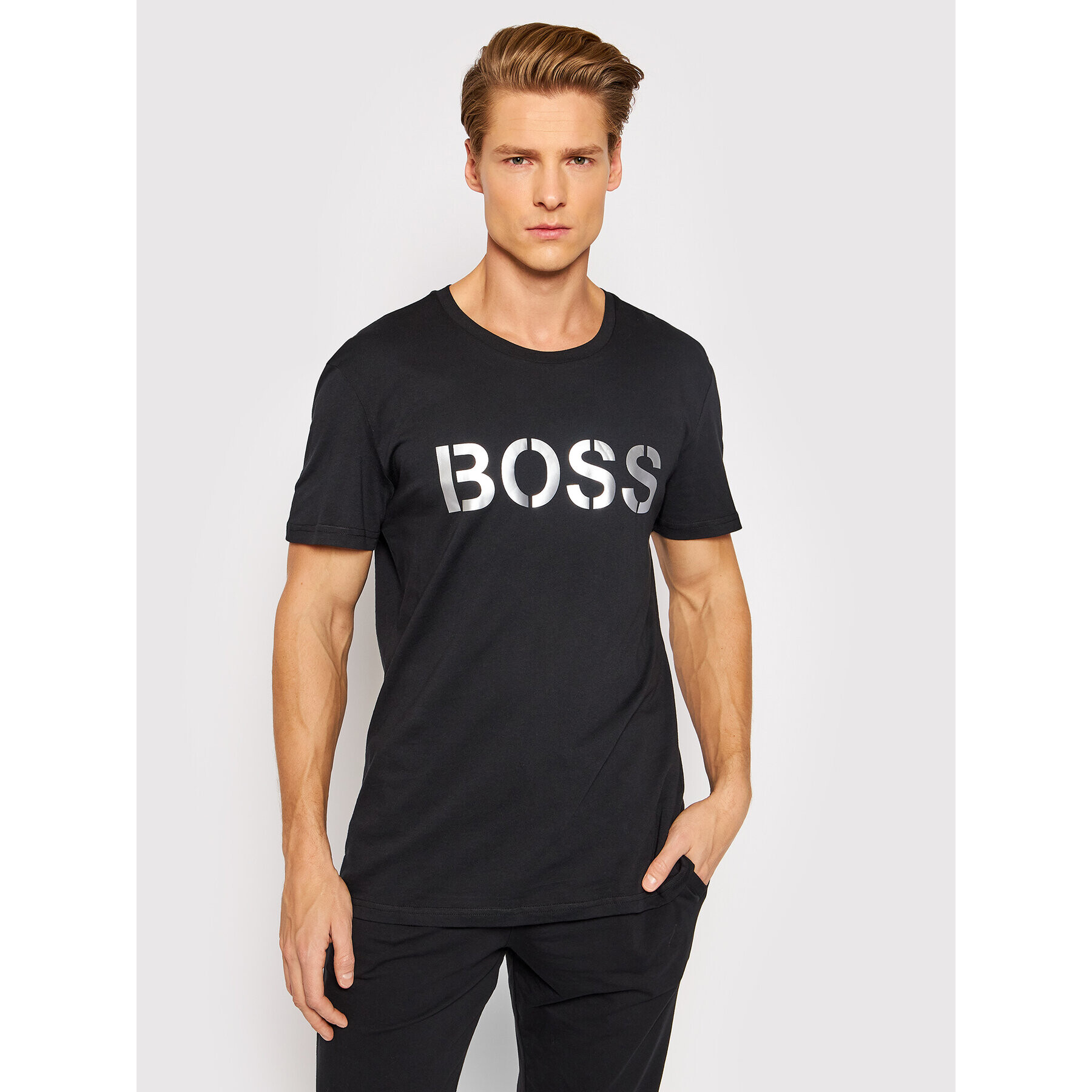 Boss Тишърт Special 50442391 Черен Regular Fit - Pepit.bg