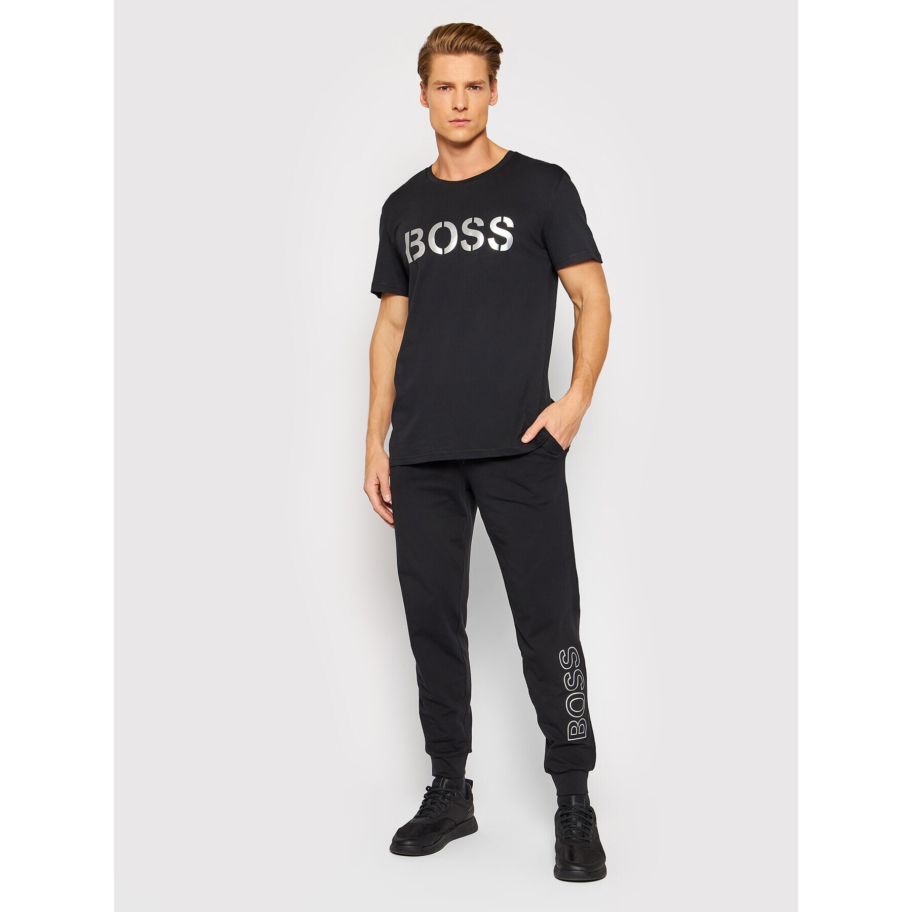 Boss Тишърт Special 50442391 Черен Regular Fit - Pepit.bg