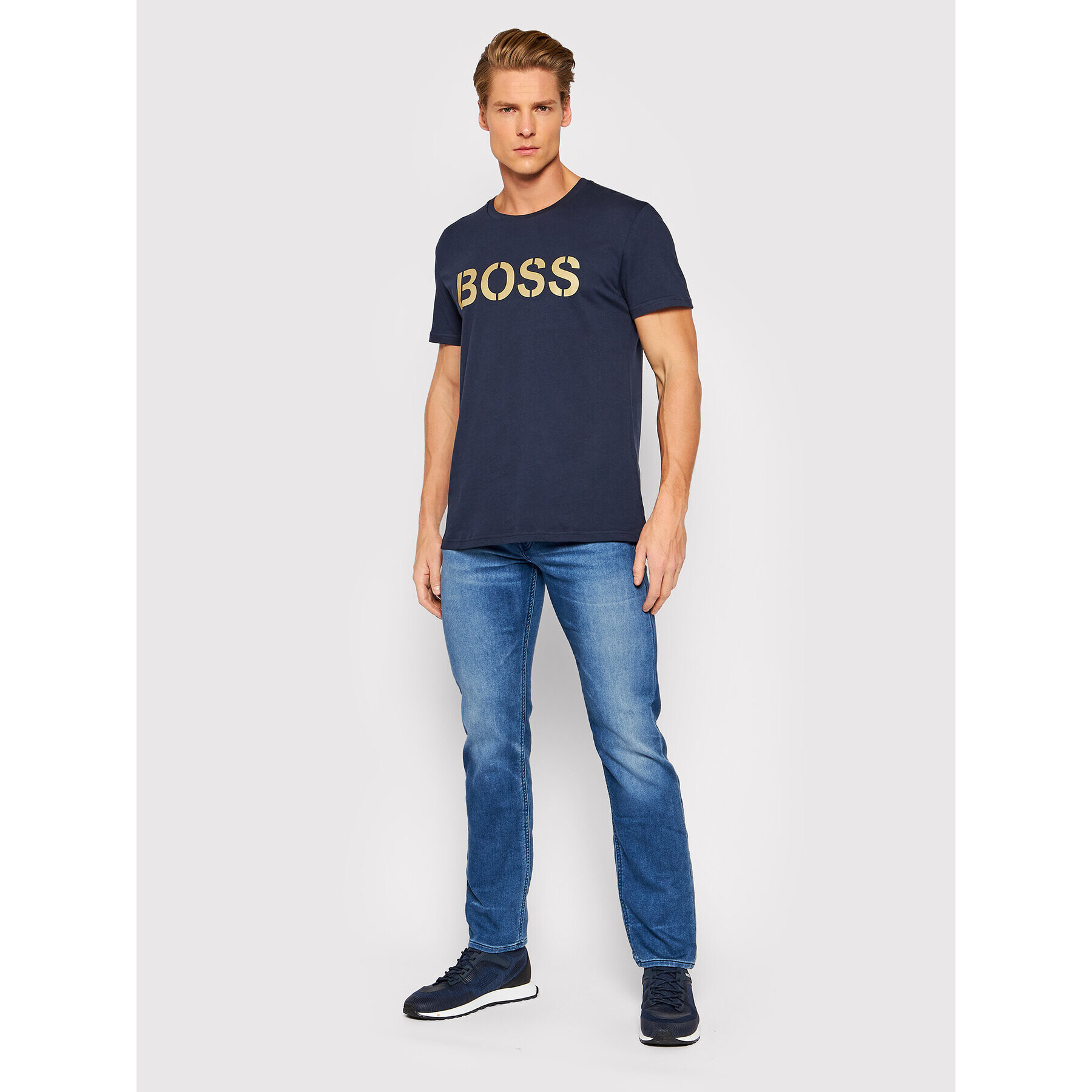 Boss Тишърт Special 50442391 Тъмносин Regular Fit - Pepit.bg