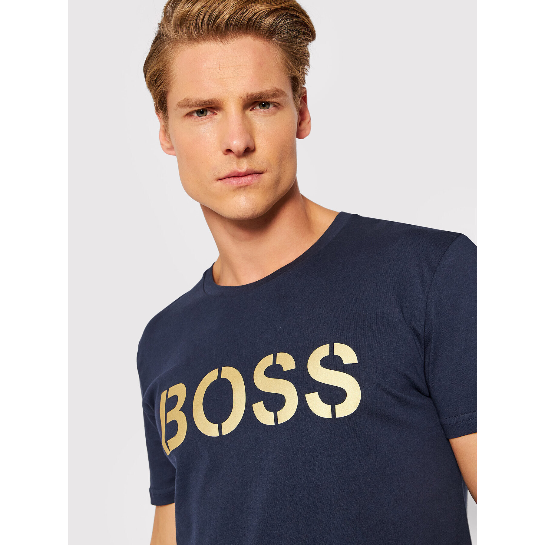 Boss Тишърт Special 50442391 Тъмносин Regular Fit - Pepit.bg