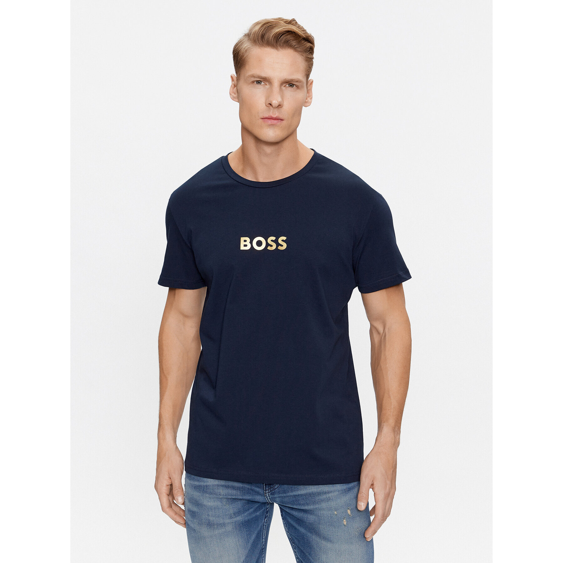 Boss Тишърт Special 50484328 Тъмносин Regular Fit - Pepit.bg