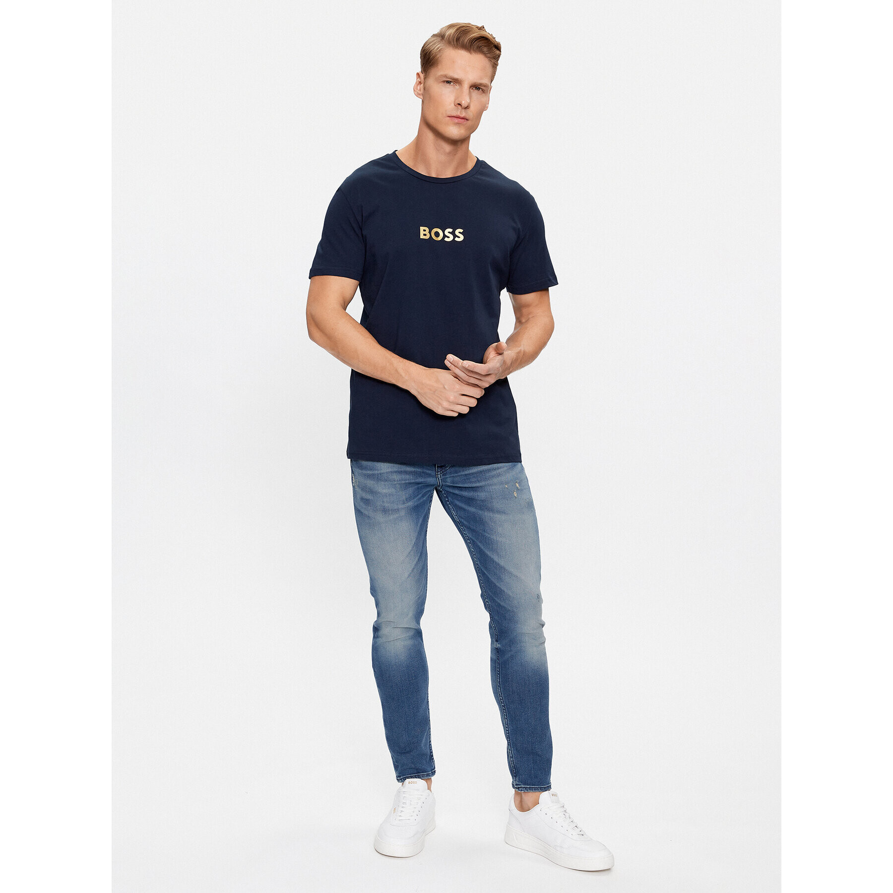Boss Тишърт Special 50484328 Тъмносин Regular Fit - Pepit.bg