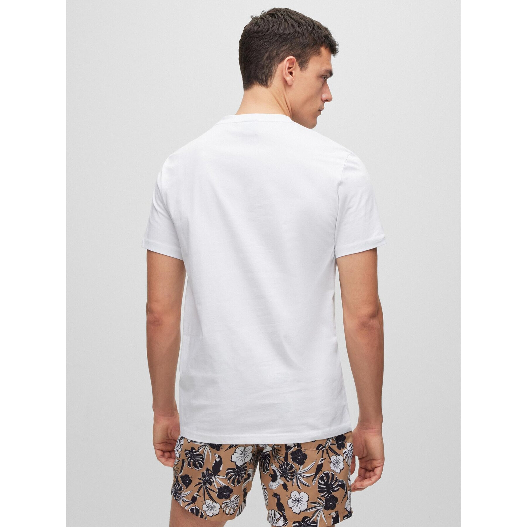 Boss Тишърт T-Shirt Rn 50491706 Бял Regular Fit - Pepit.bg