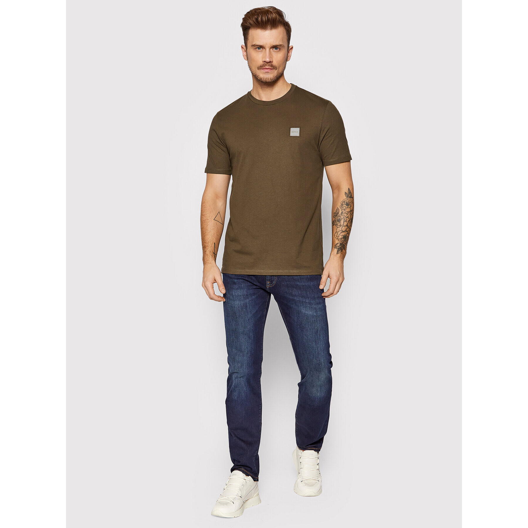 Boss Тишърт Tales 1 50462767 Кафяв Regular Fit - Pepit.bg