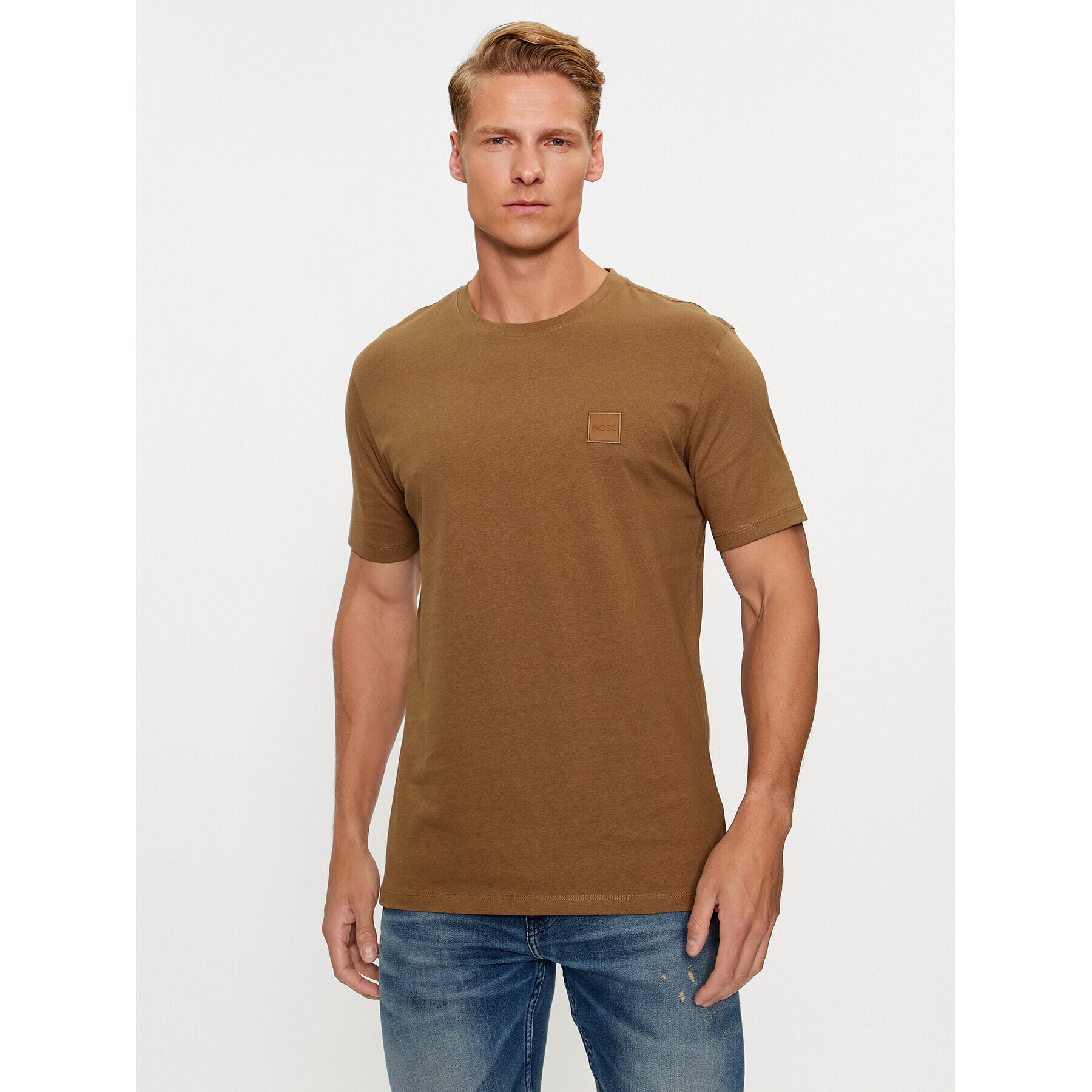 Boss Тишърт Tales 50472584 Кафяв Relaxed Fit - Pepit.bg