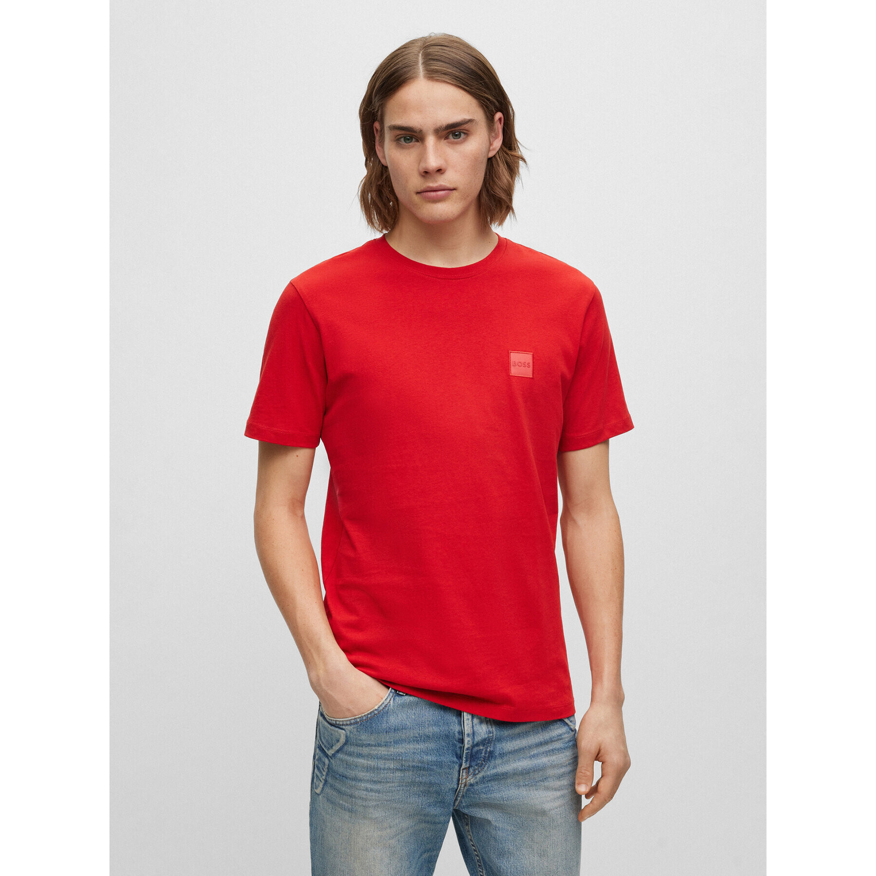 Boss Тишърт Tales 50472584 Червен Relaxed Fit - Pepit.bg