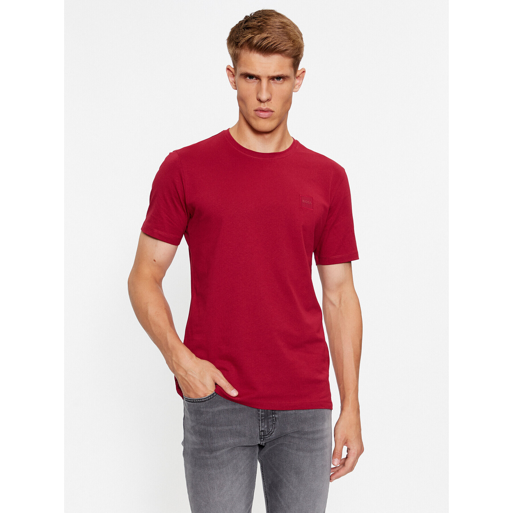 Boss Тишърт Tales 50472584 Червен Relaxed Fit - Pepit.bg
