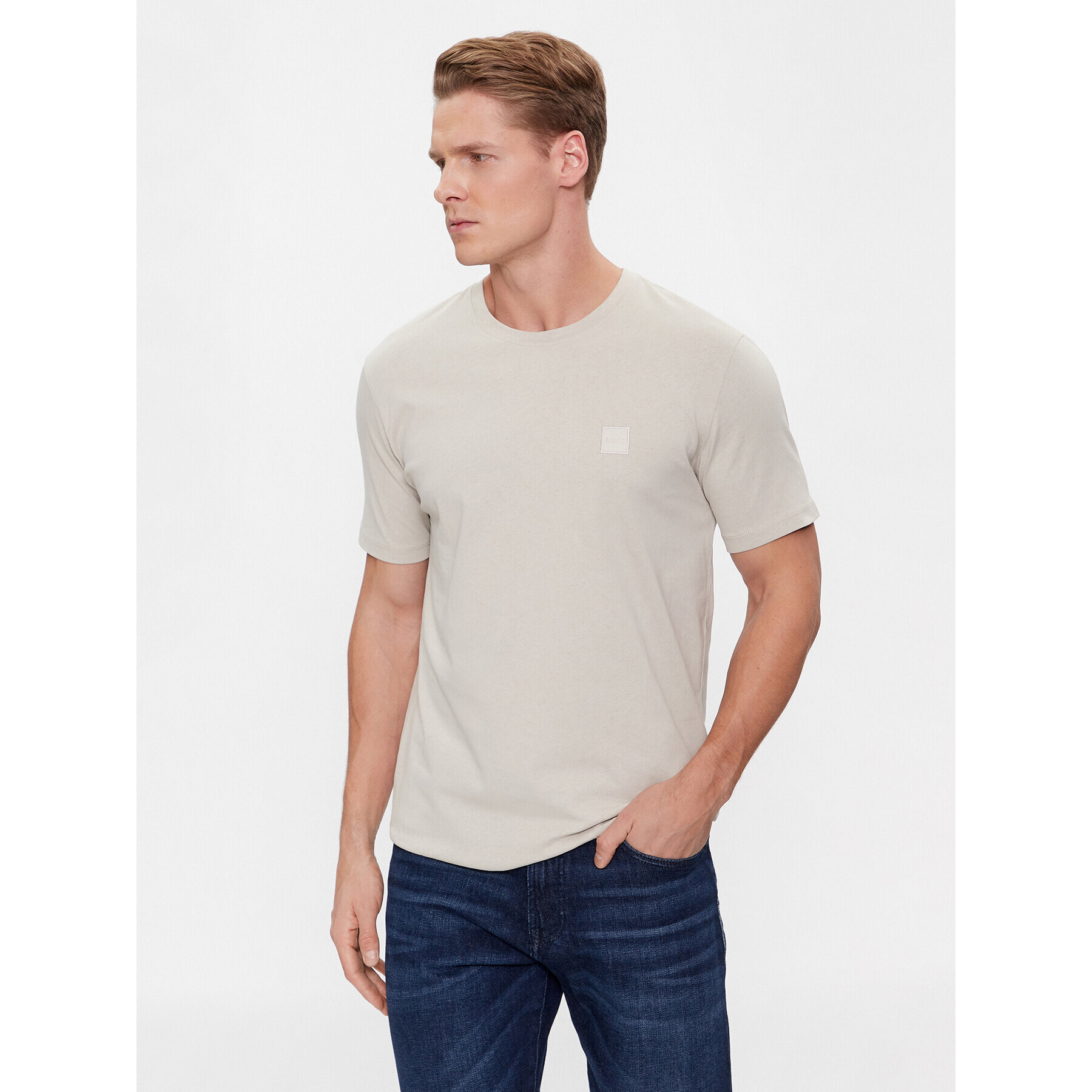 Boss Тишърт Tales 50508584 Бежов Relaxed Fit - Pepit.bg