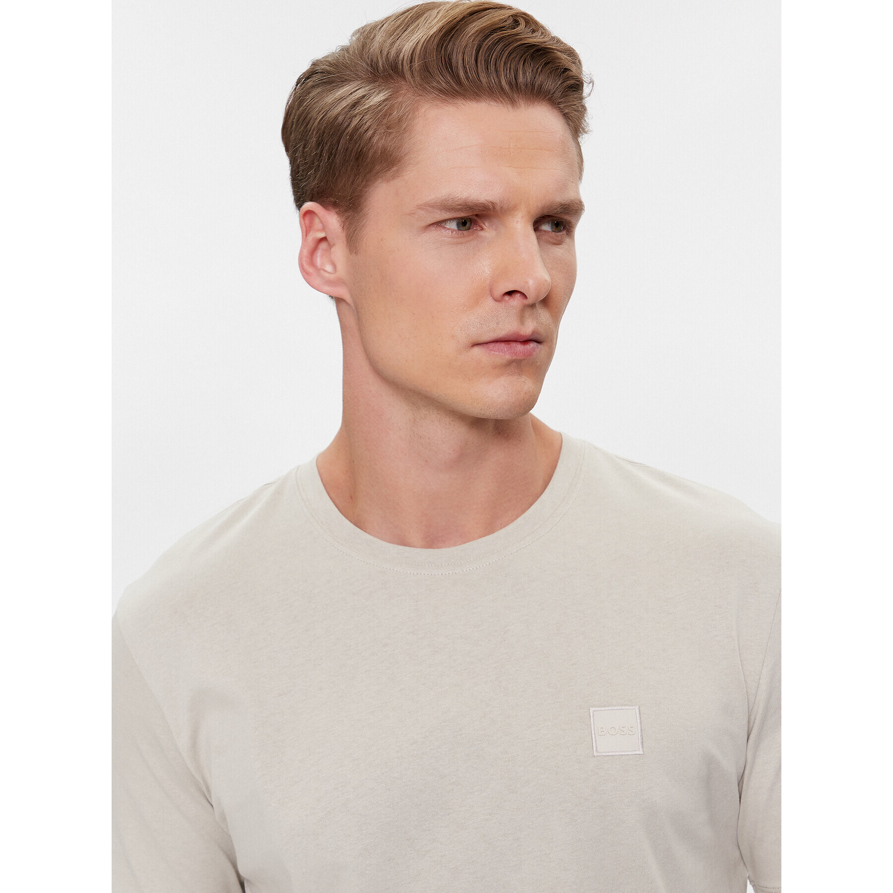 Boss Тишърт Tales 50508584 Бежов Relaxed Fit - Pepit.bg