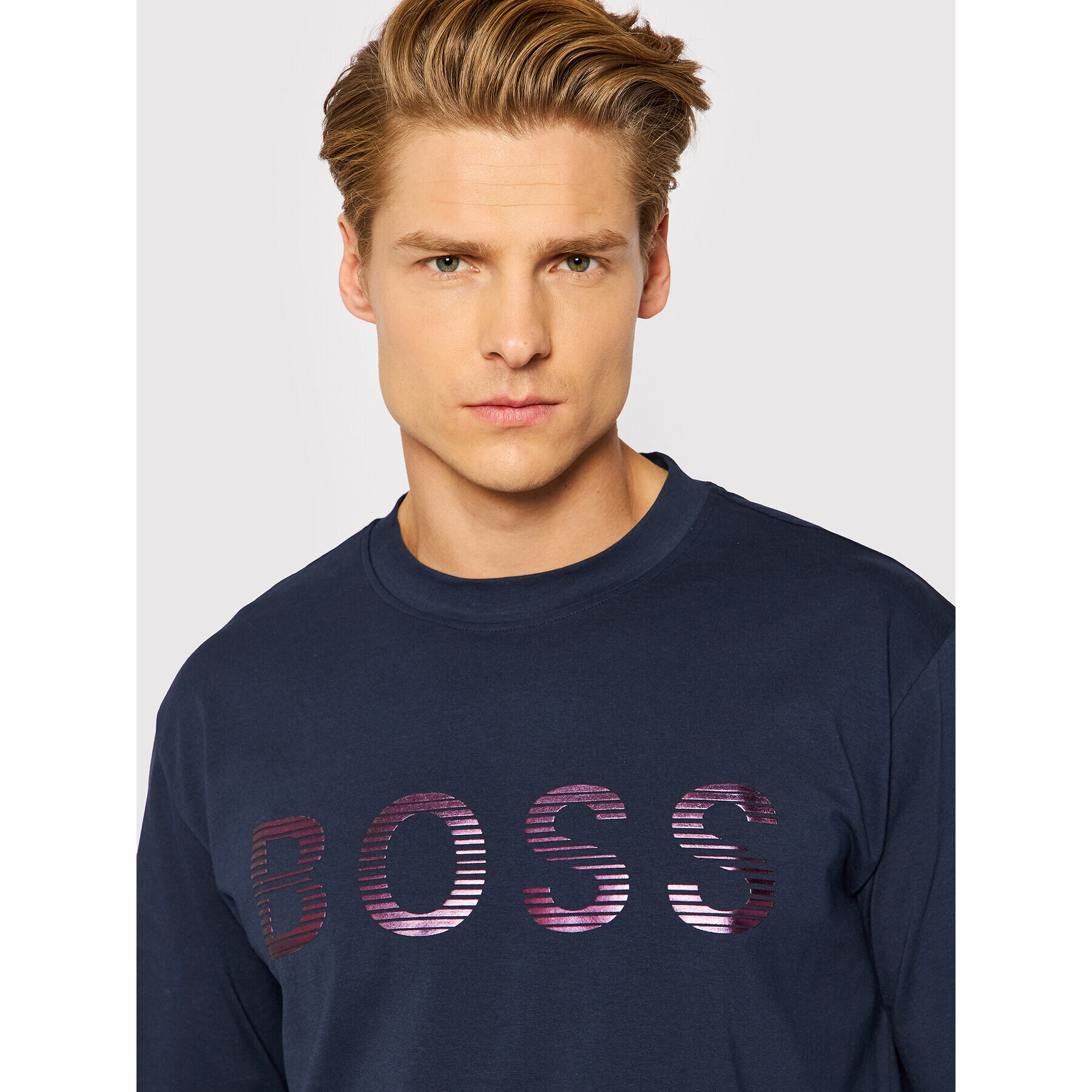 Boss Тишърт Tanek_ZA 50472217 Тъмносин Relaxed Fit - Pepit.bg