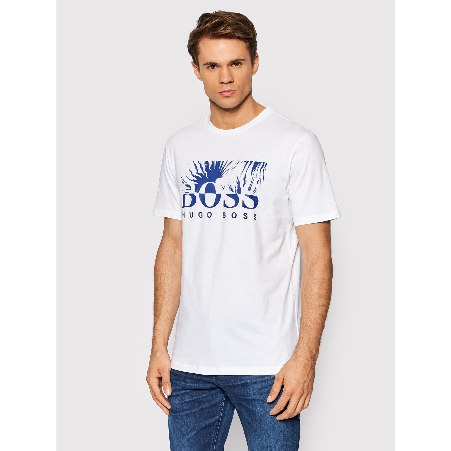 Boss Тишърт Teally 50453672 Бял Regular Fit - Pepit.bg