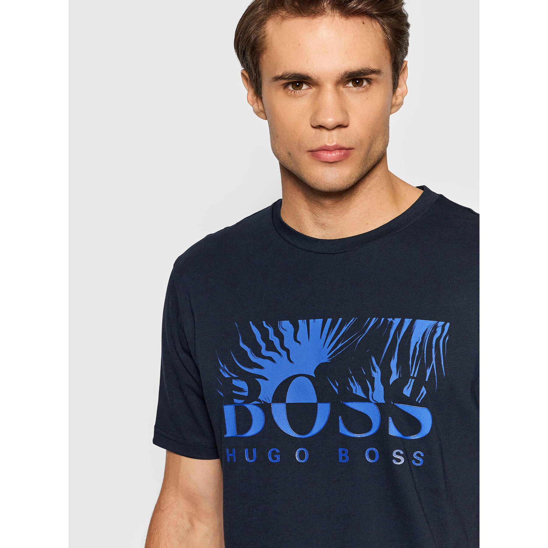 Boss Тишърт Teally 50453672 Тъмносин Regular Fit - Pepit.bg