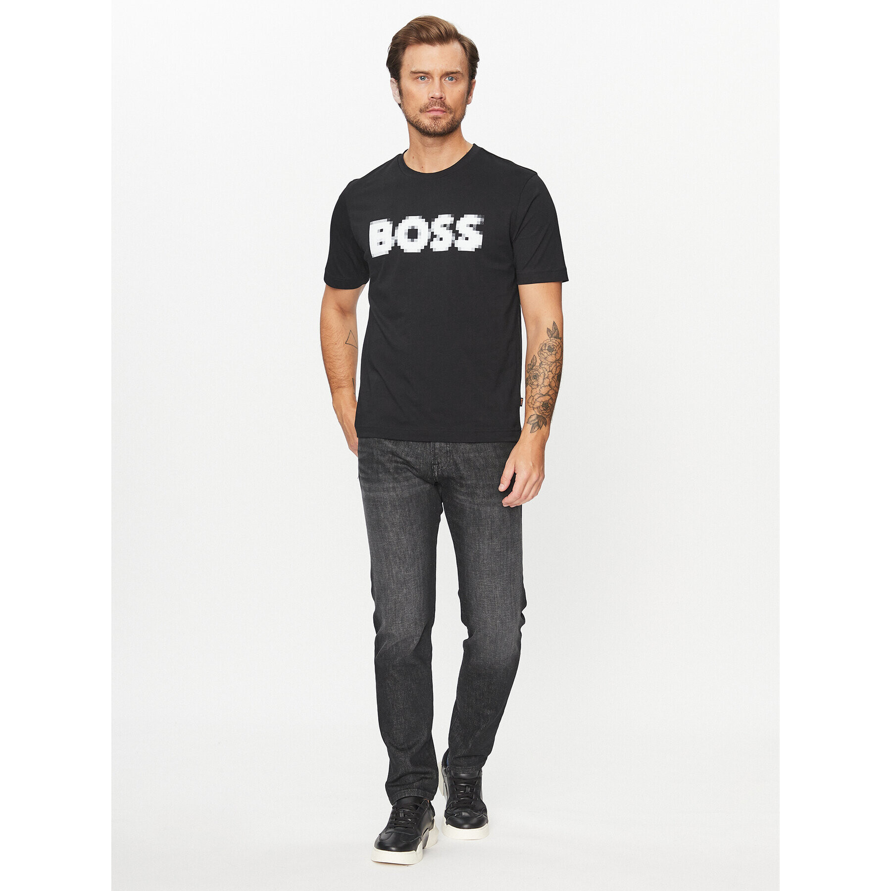 Boss Тишърт Tedigitallogo 50503542 Черен Regular Fit - Pepit.bg