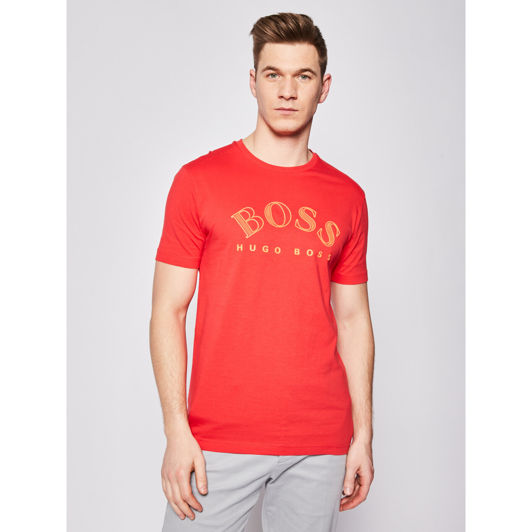 Boss Тишърт Tee 1 50424014 Червен Regular Fit - Pepit.bg