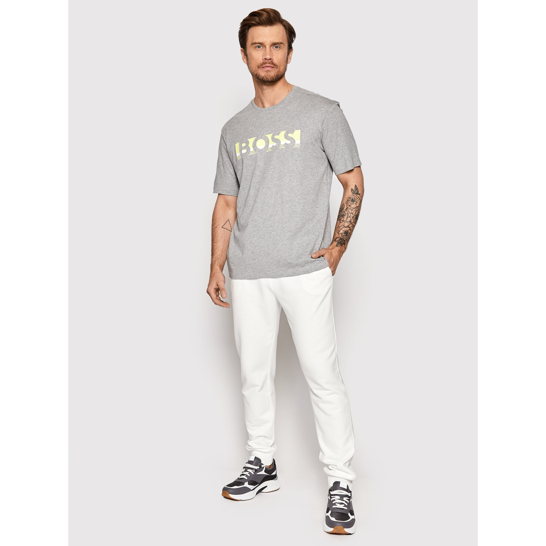 Boss Тишърт Tee 1 50466295 Сив Relaxed Fit - Pepit.bg