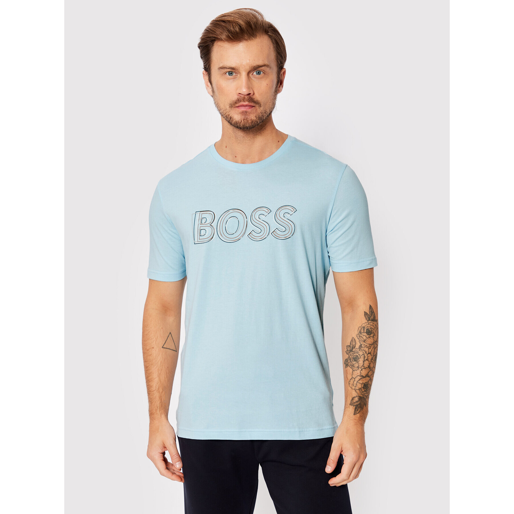 Boss Тишърт Tee 1 50472399 Син Regular Fit - Pepit.bg