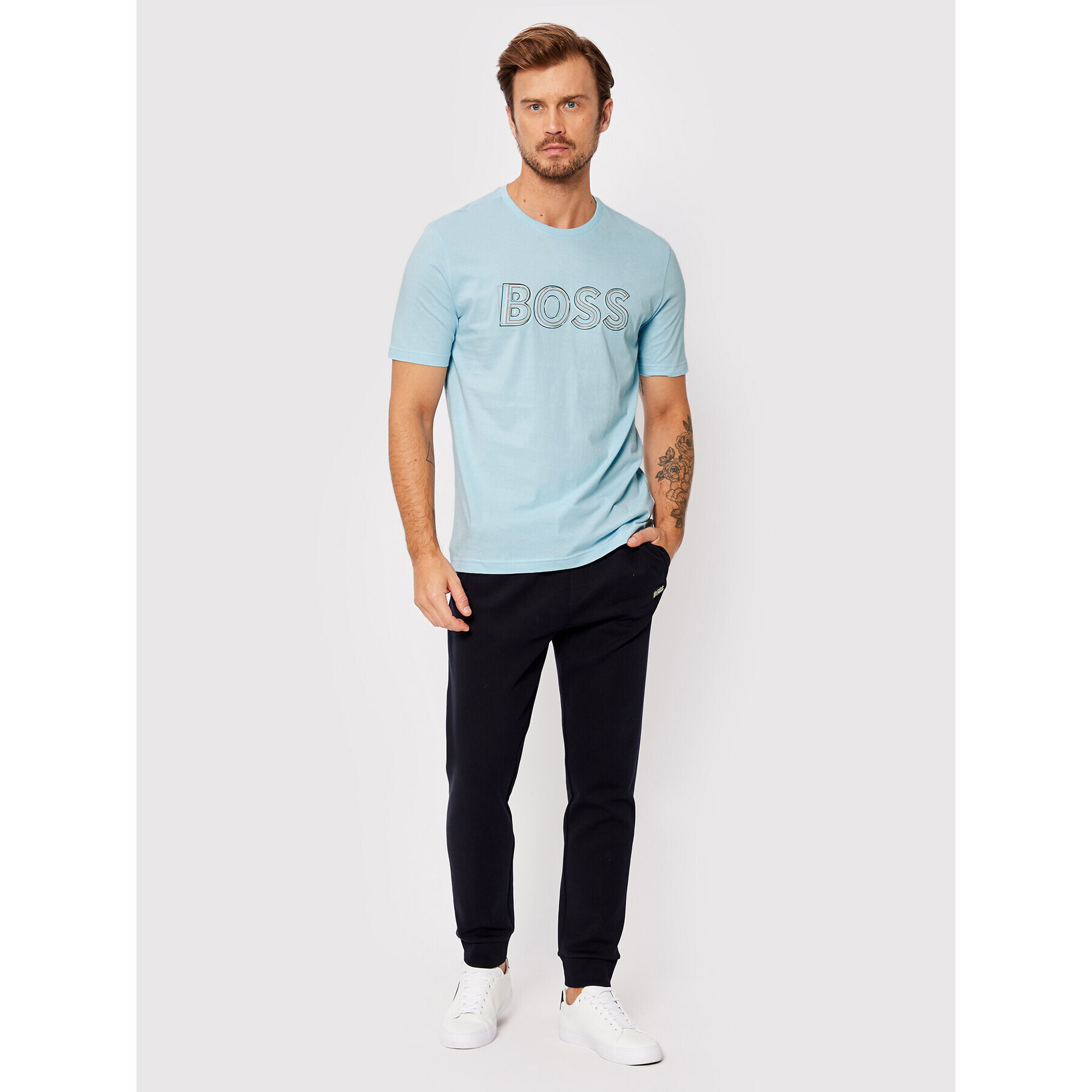 Boss Тишърт Tee 1 50472399 Син Regular Fit - Pepit.bg