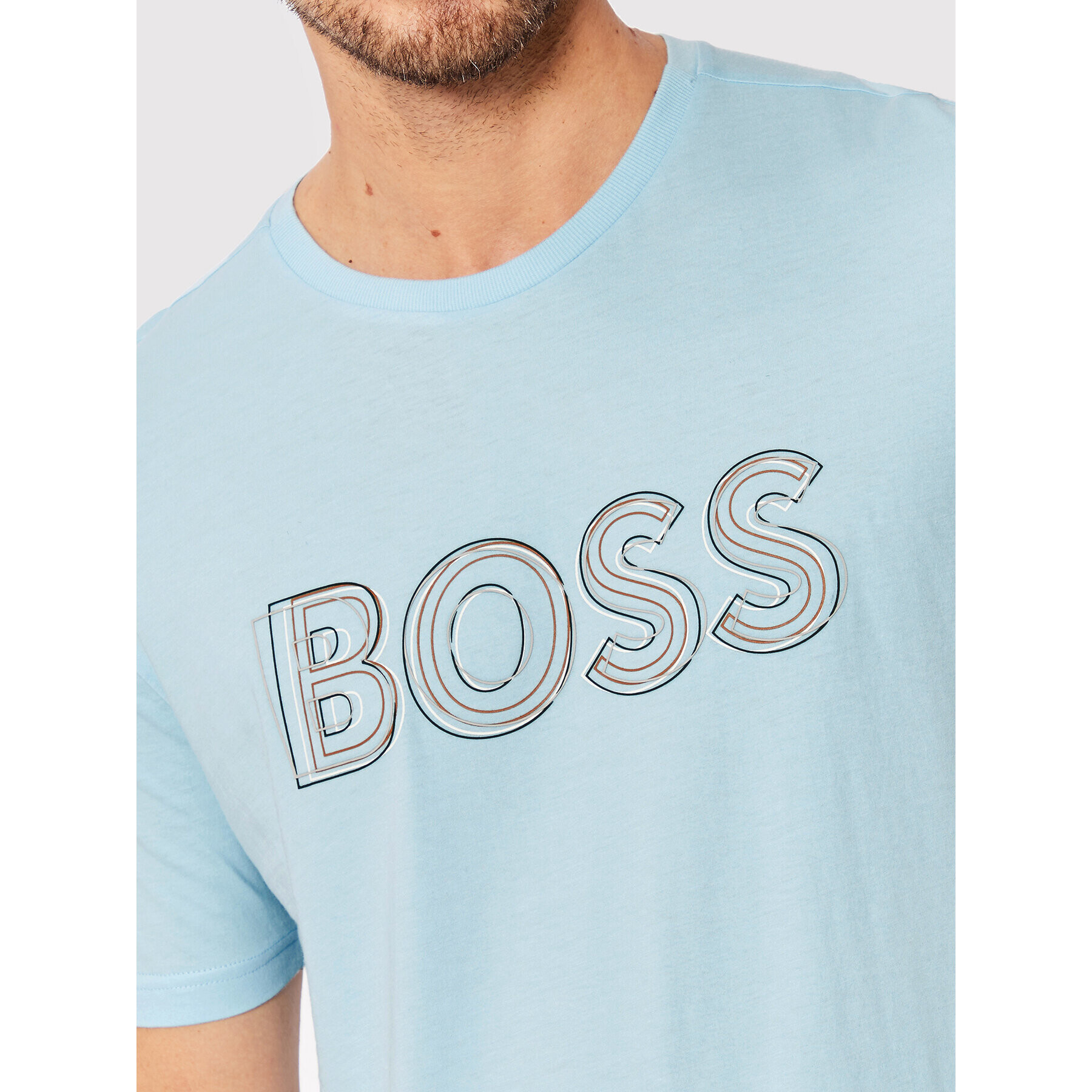 Boss Тишърт Tee 1 50472399 Син Regular Fit - Pepit.bg