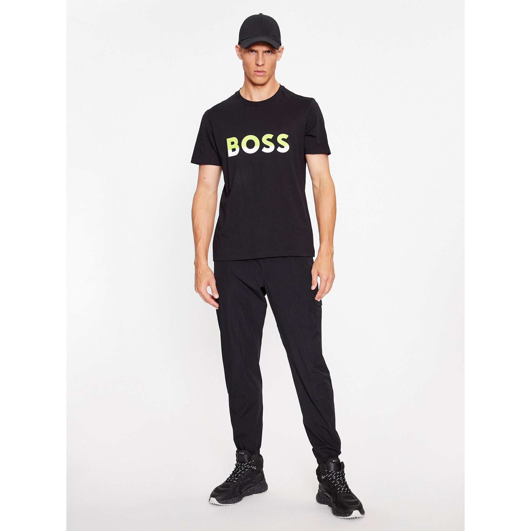 Boss Тишърт Tee 1 50477616 Черен Regular Fit - Pepit.bg