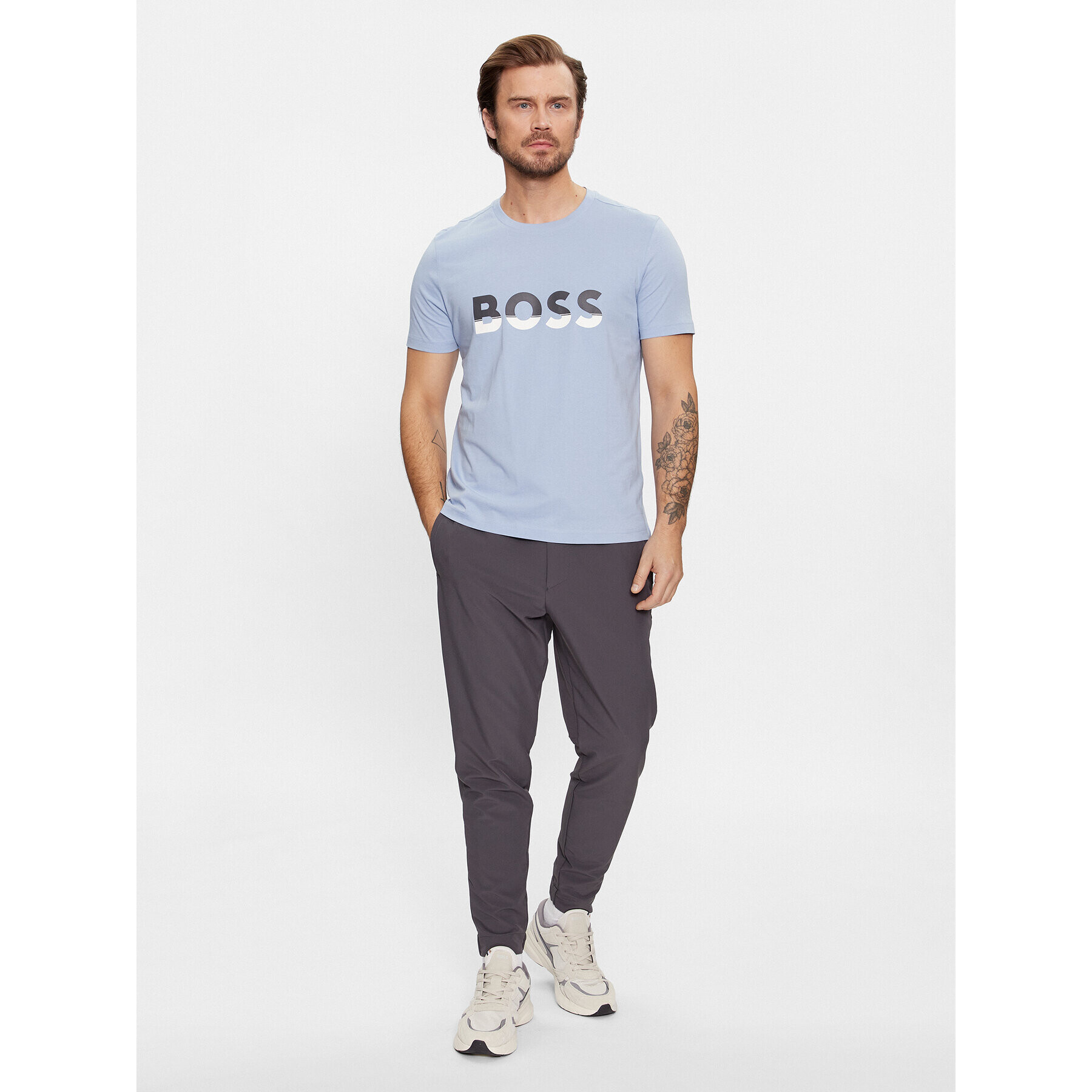 Boss Тишърт Tee 1 50477616 Син Regular Fit - Pepit.bg