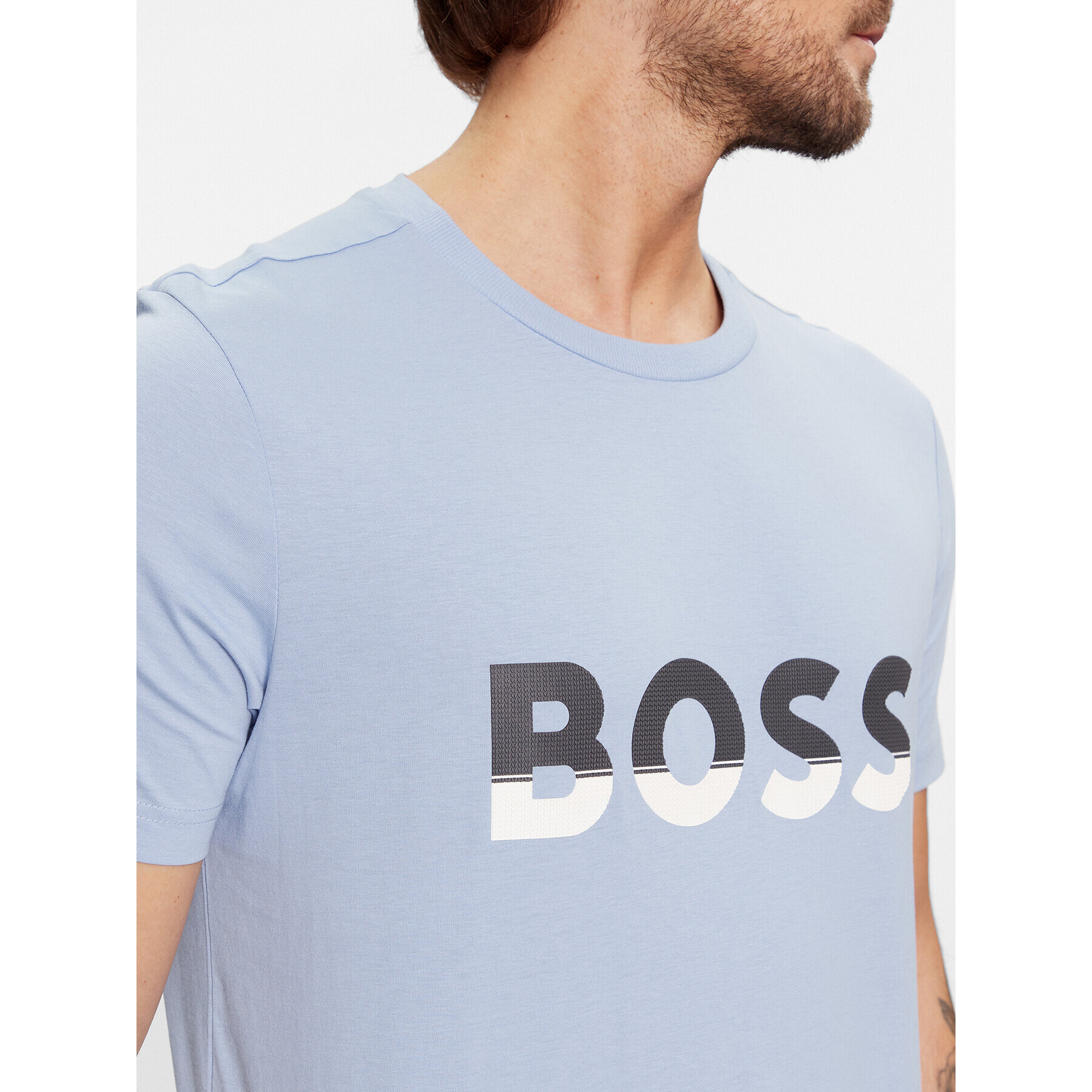 Boss Тишърт Tee 1 50477616 Син Regular Fit - Pepit.bg