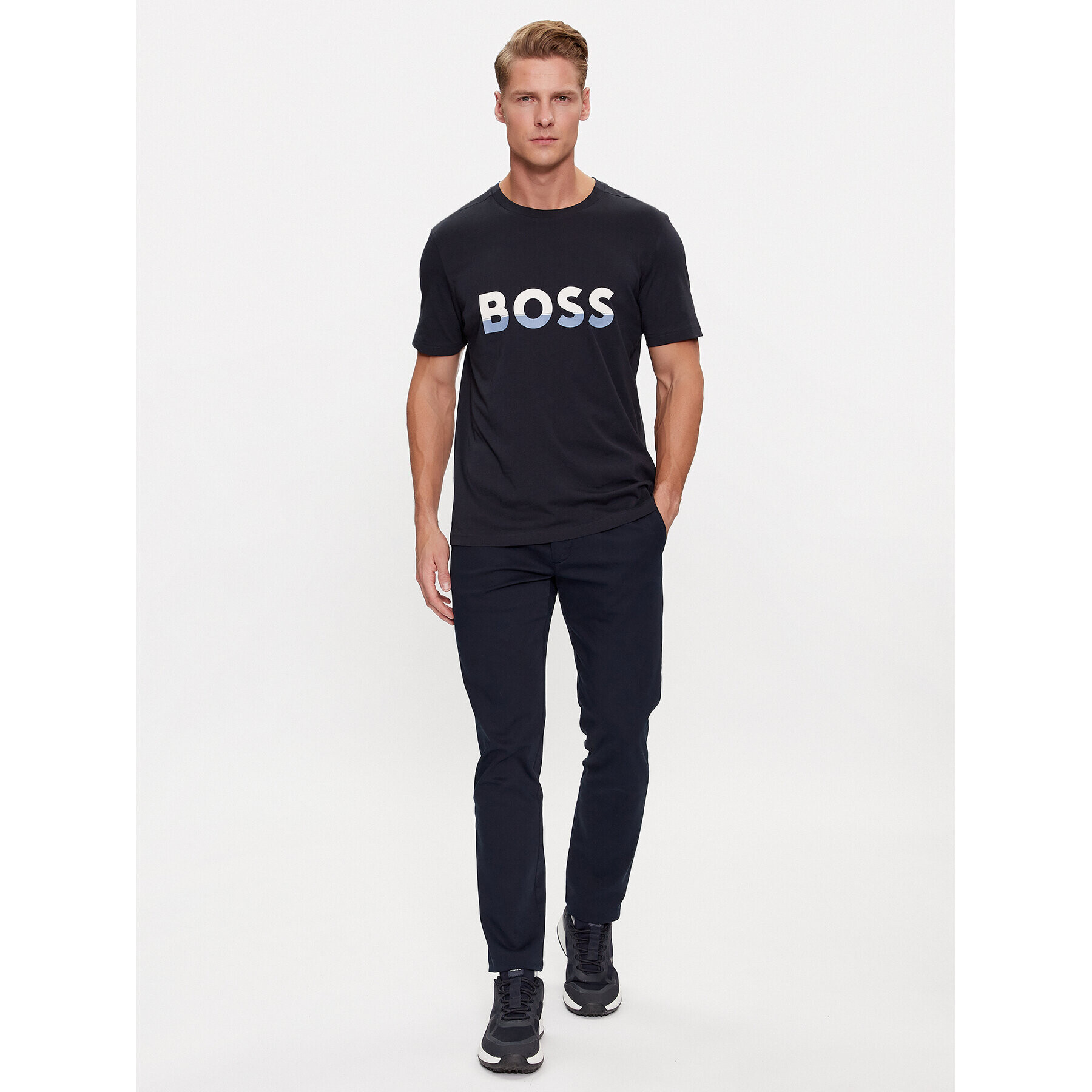Boss Тишърт Tee 1 50477616 Тъмносин Regular Fit - Pepit.bg
