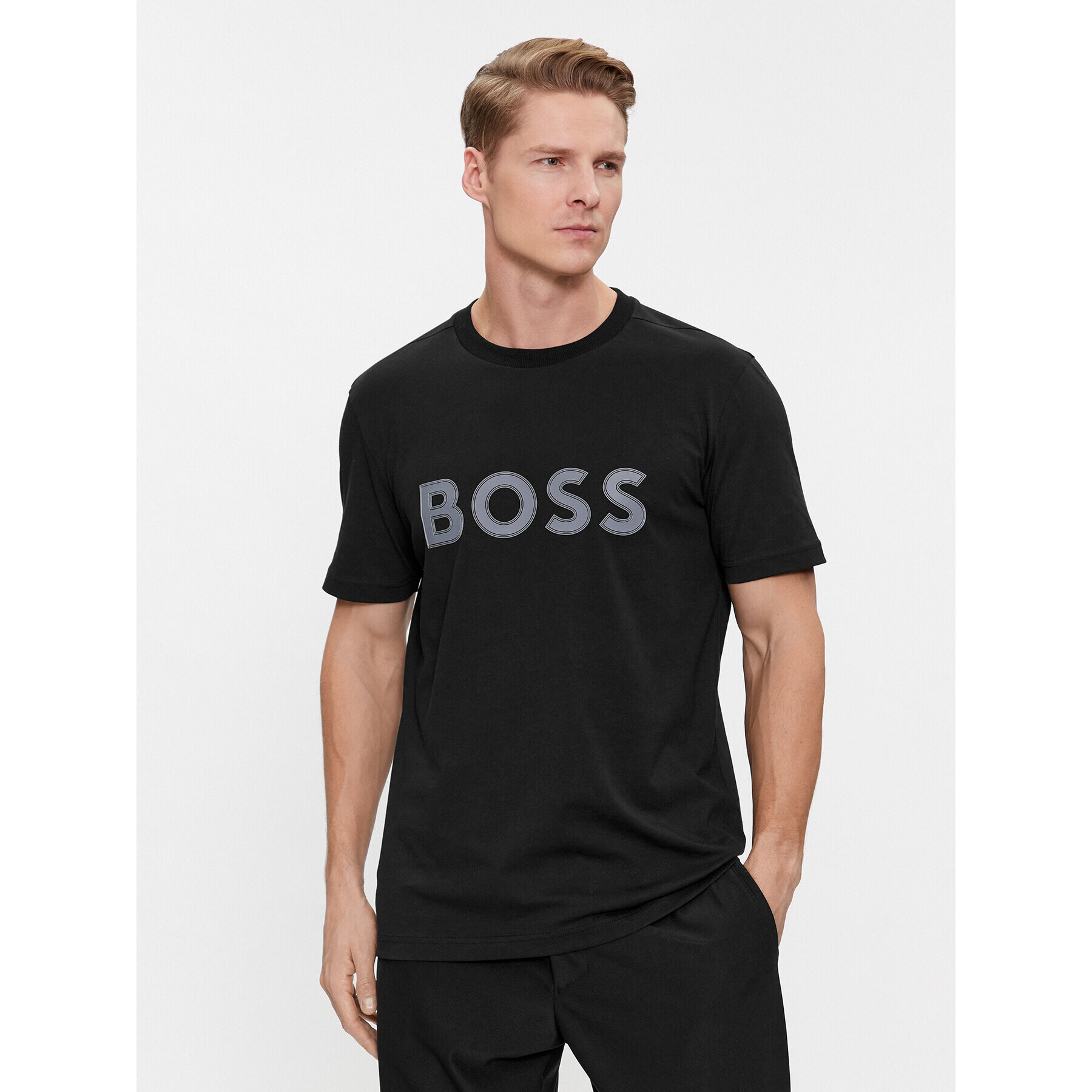 Boss Тишърт Tee 1 50506344 Черен Regular Fit - Pepit.bg