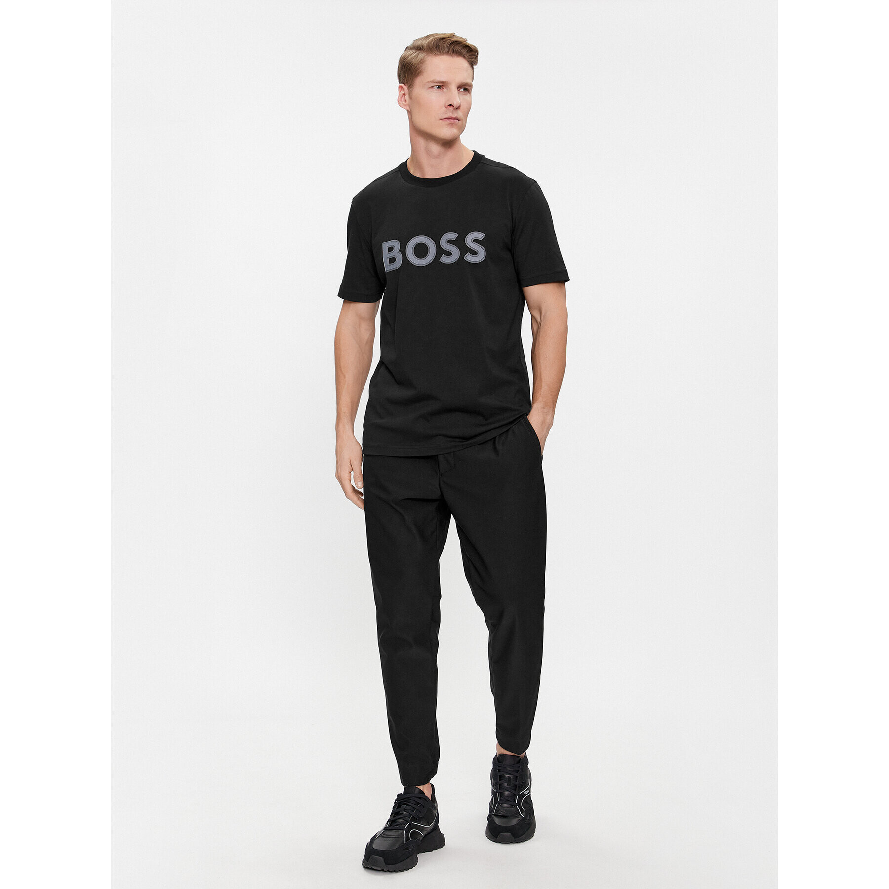 Boss Тишърт Tee 1 50506344 Черен Regular Fit - Pepit.bg