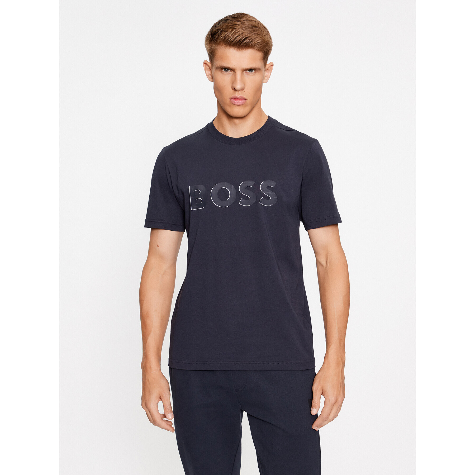 Boss Тишърт Tee 1 50507010 Тъмносин Regular Fit - Pepit.bg