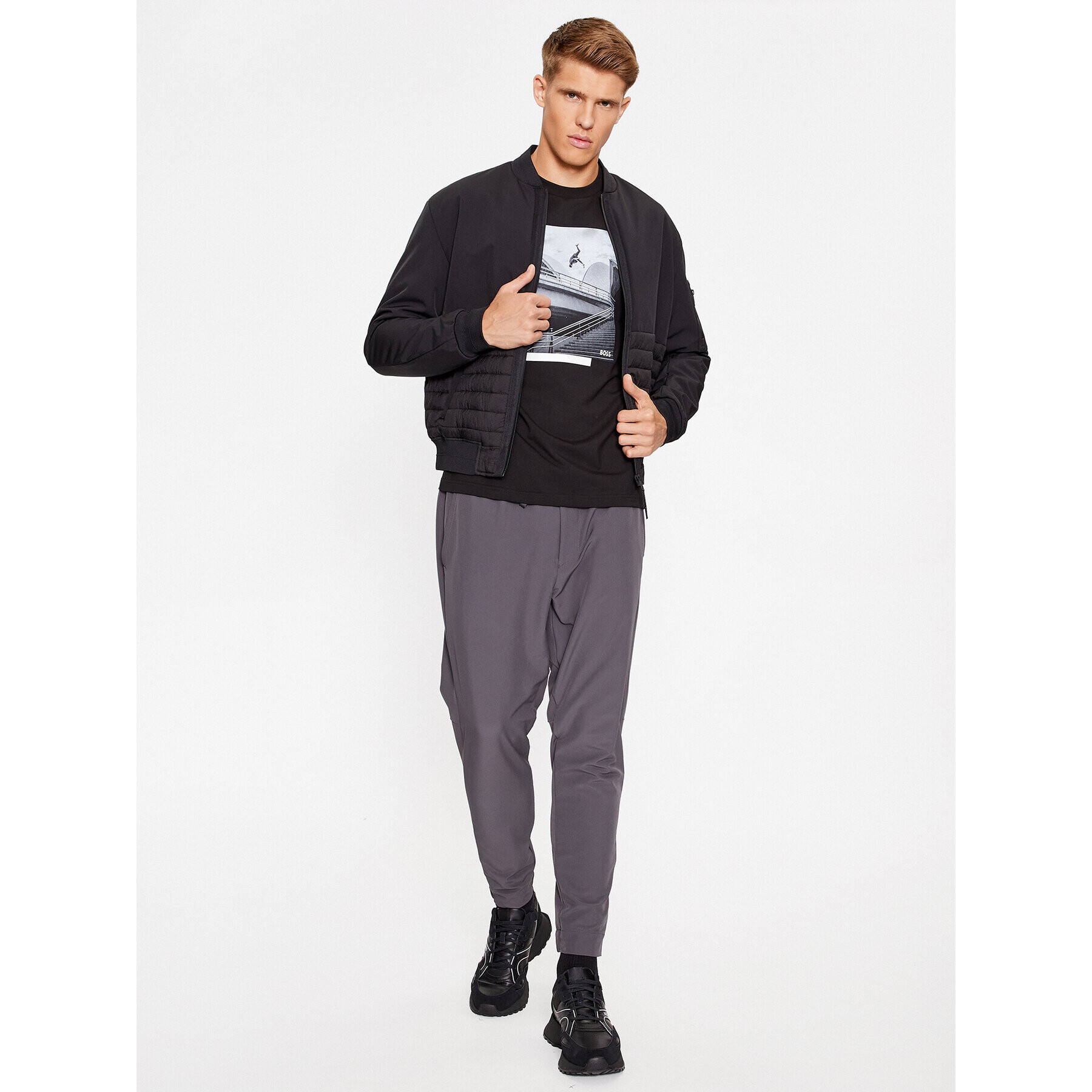 Boss Тишърт Tee 10 50507028 Черен Regular Fit - Pepit.bg