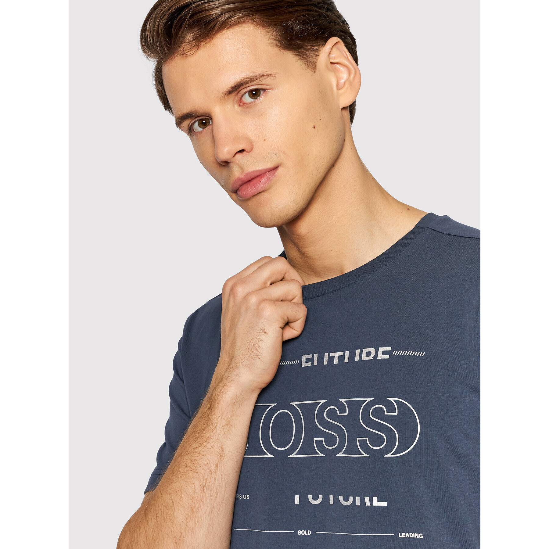 Boss Тишърт Tee 2 50457477 Тъмносин Regular Fit - Pepit.bg