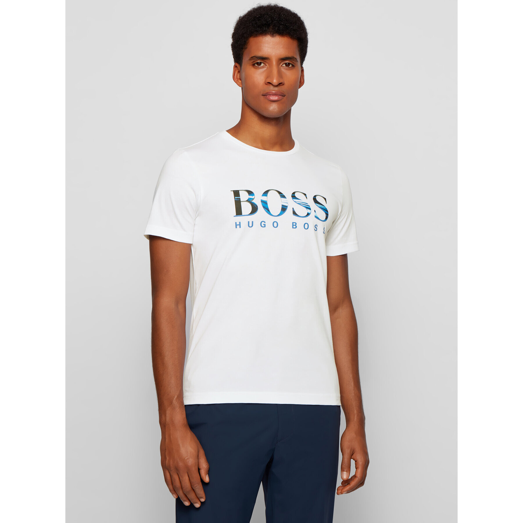 Boss Тишърт Tee 3 50443666 Бял Regular Fit - Pepit.bg