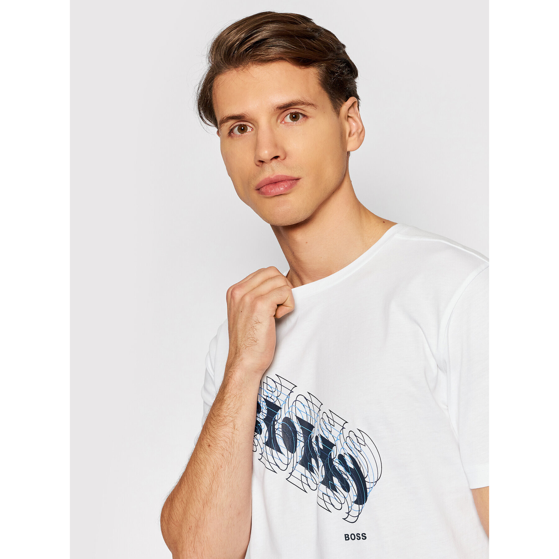 Boss Тишърт Tee 3 50457454 Бял Regular Fit - Pepit.bg