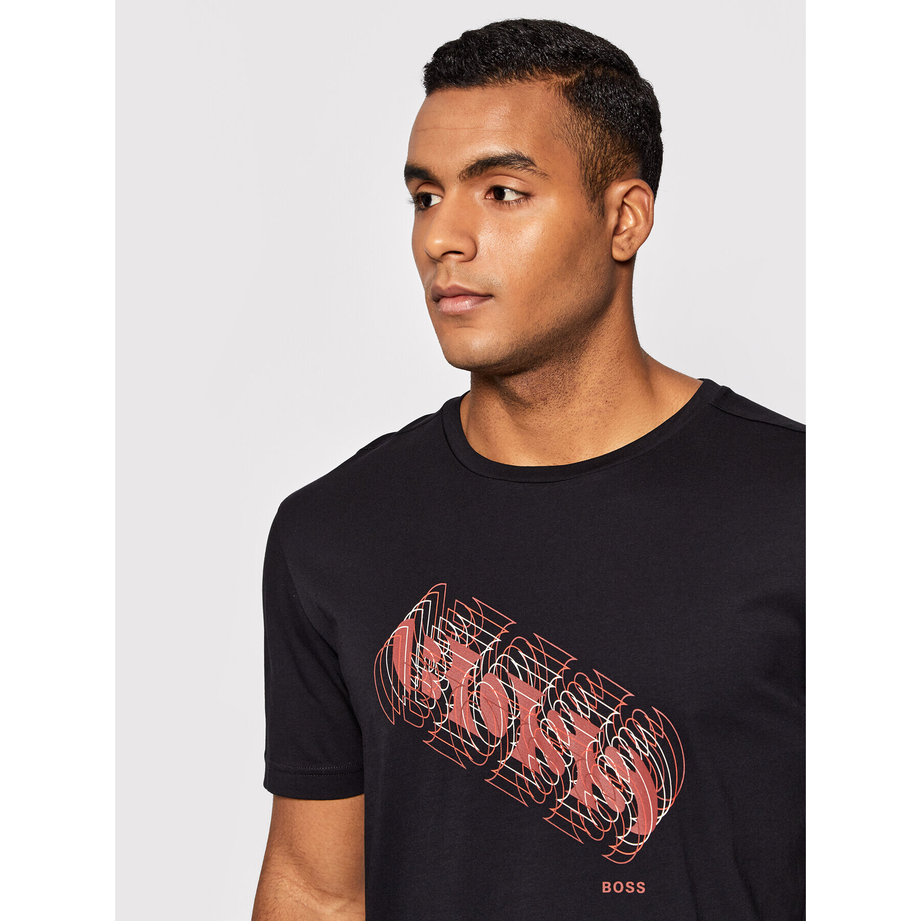 Boss Тишърт Tee 3 50457454 Черен Regular Fit - Pepit.bg