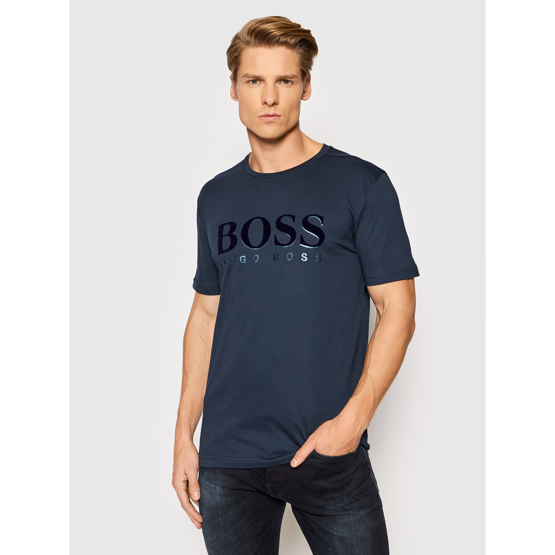 Boss Тишърт Tee 3 50462840 Тъмносин Regular Fit - Pepit.bg