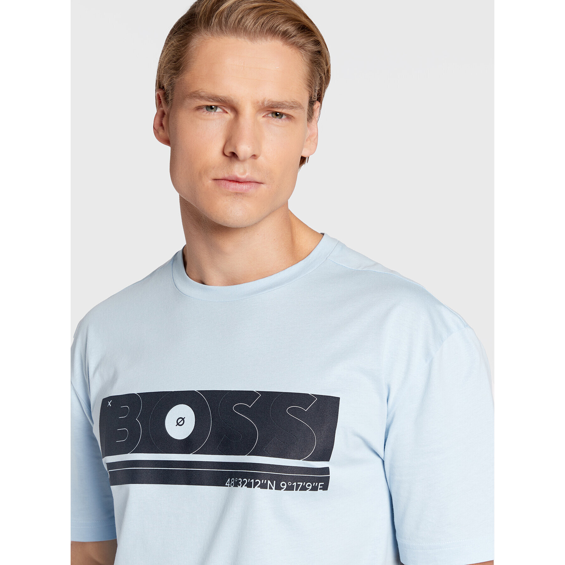 Boss Тишърт Tee 3 50472561 Син Relaxed Fit - Pepit.bg