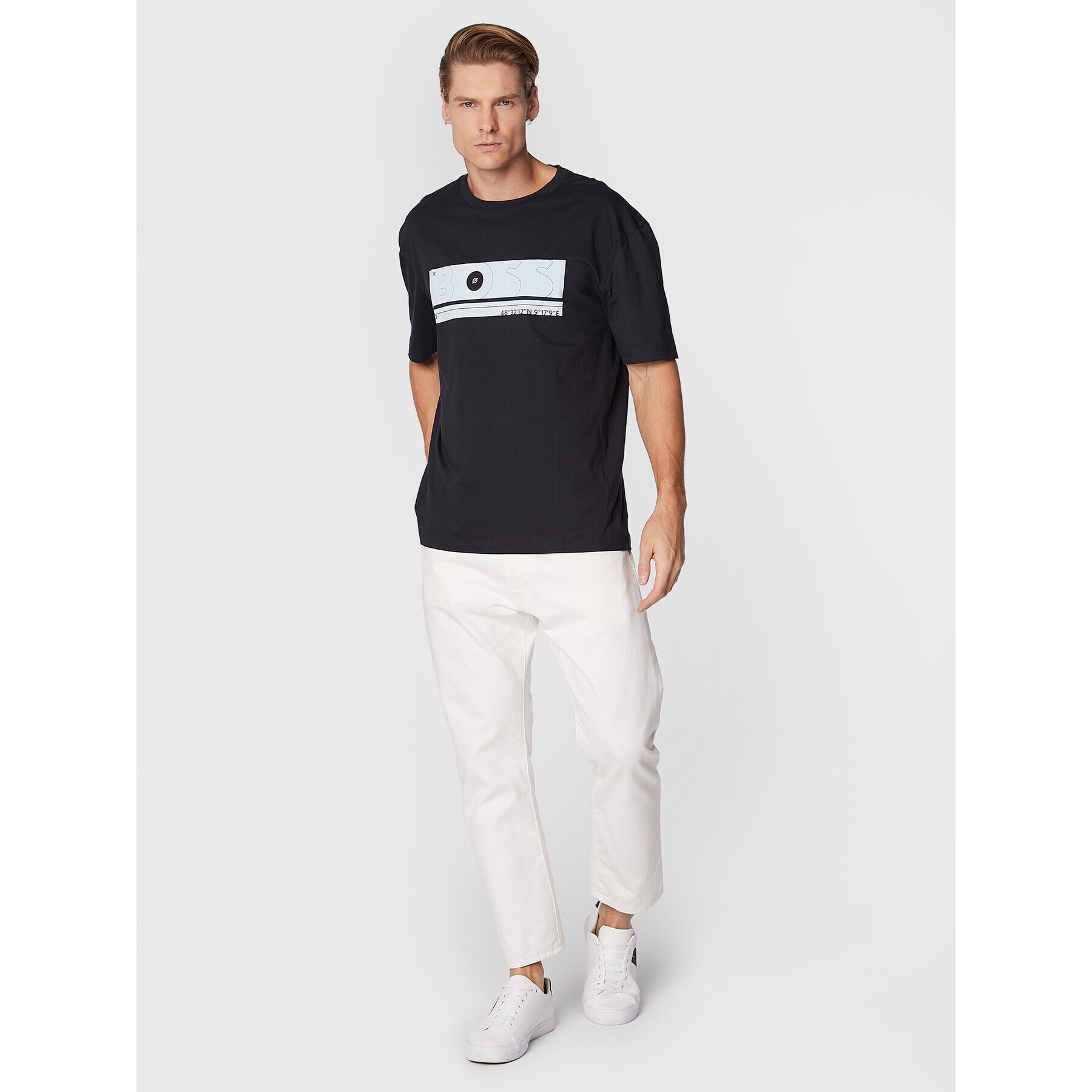 Boss Тишърт Tee 3 50472561 Тъмносин Relaxed Fit - Pepit.bg