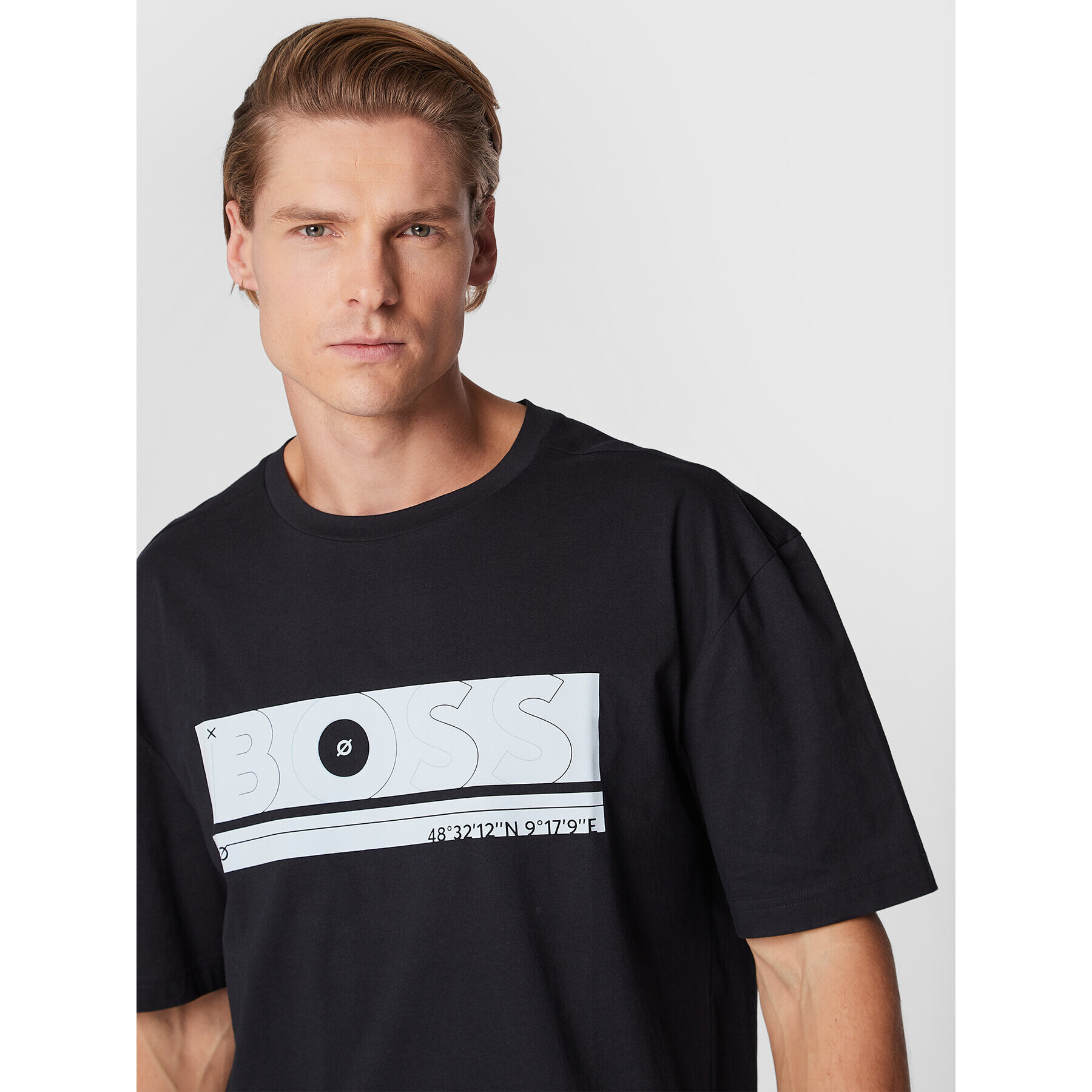 Boss Тишърт Tee 3 50472561 Тъмносин Relaxed Fit - Pepit.bg