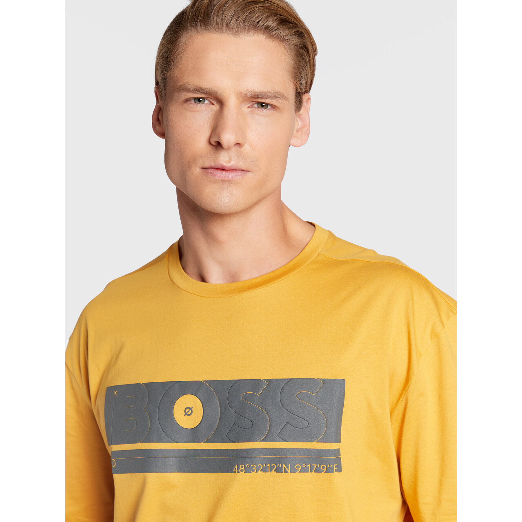 Boss Тишърт Tee 3 50472561 Жълт Relaxed Fit - Pepit.bg