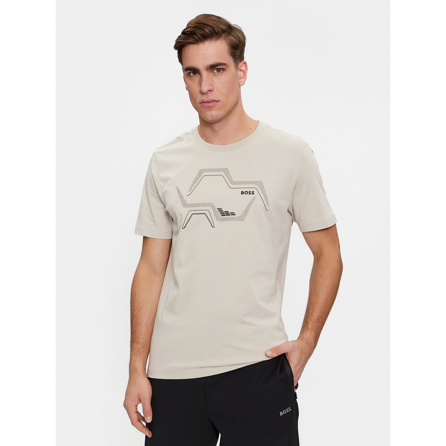 Boss Тишърт Tee 3 50506358 Бежов Regular Fit - Pepit.bg