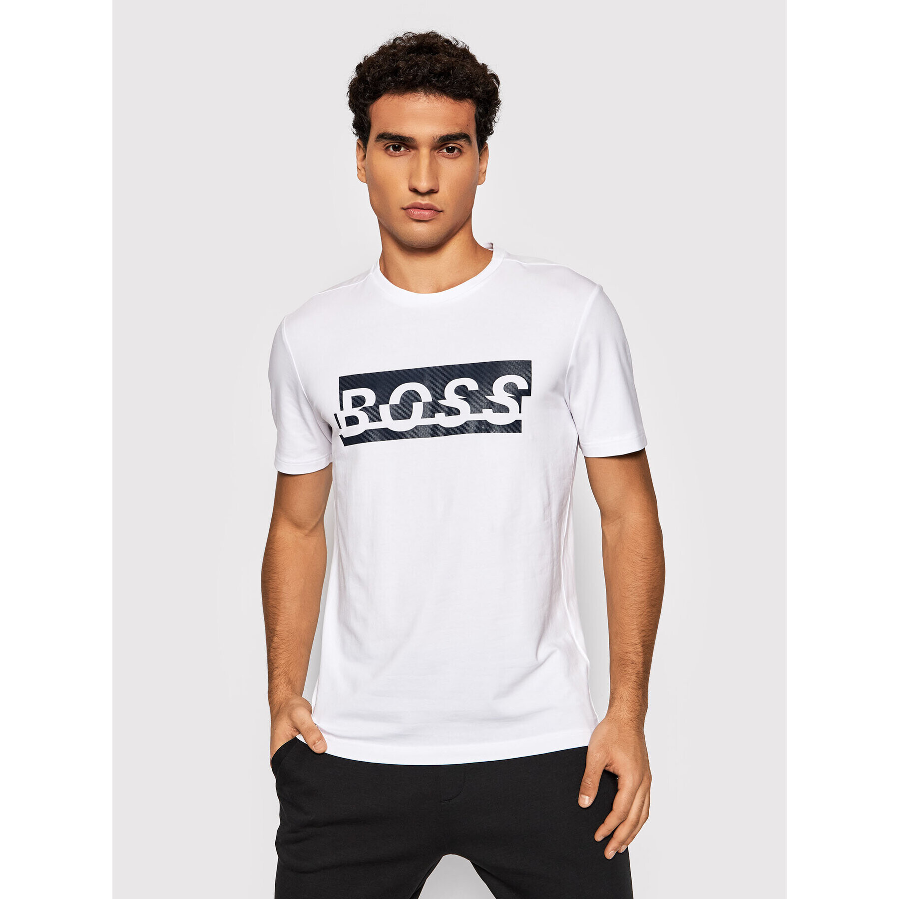 Boss Тишърт Tee 4 50452864 Бял Regular Fit - Pepit.bg